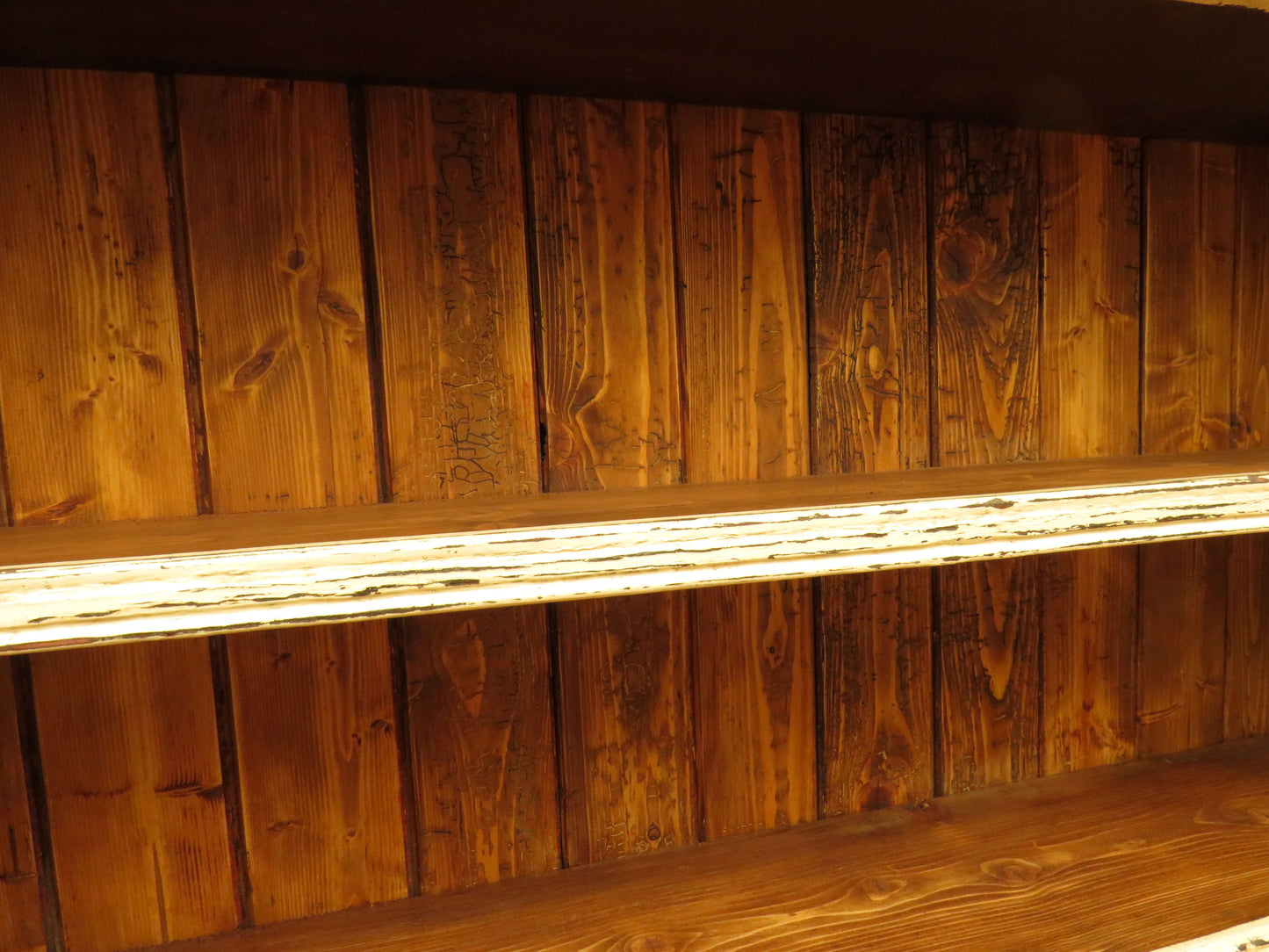 Old Pine Kitchen Dresser with Chippy Paint Finish