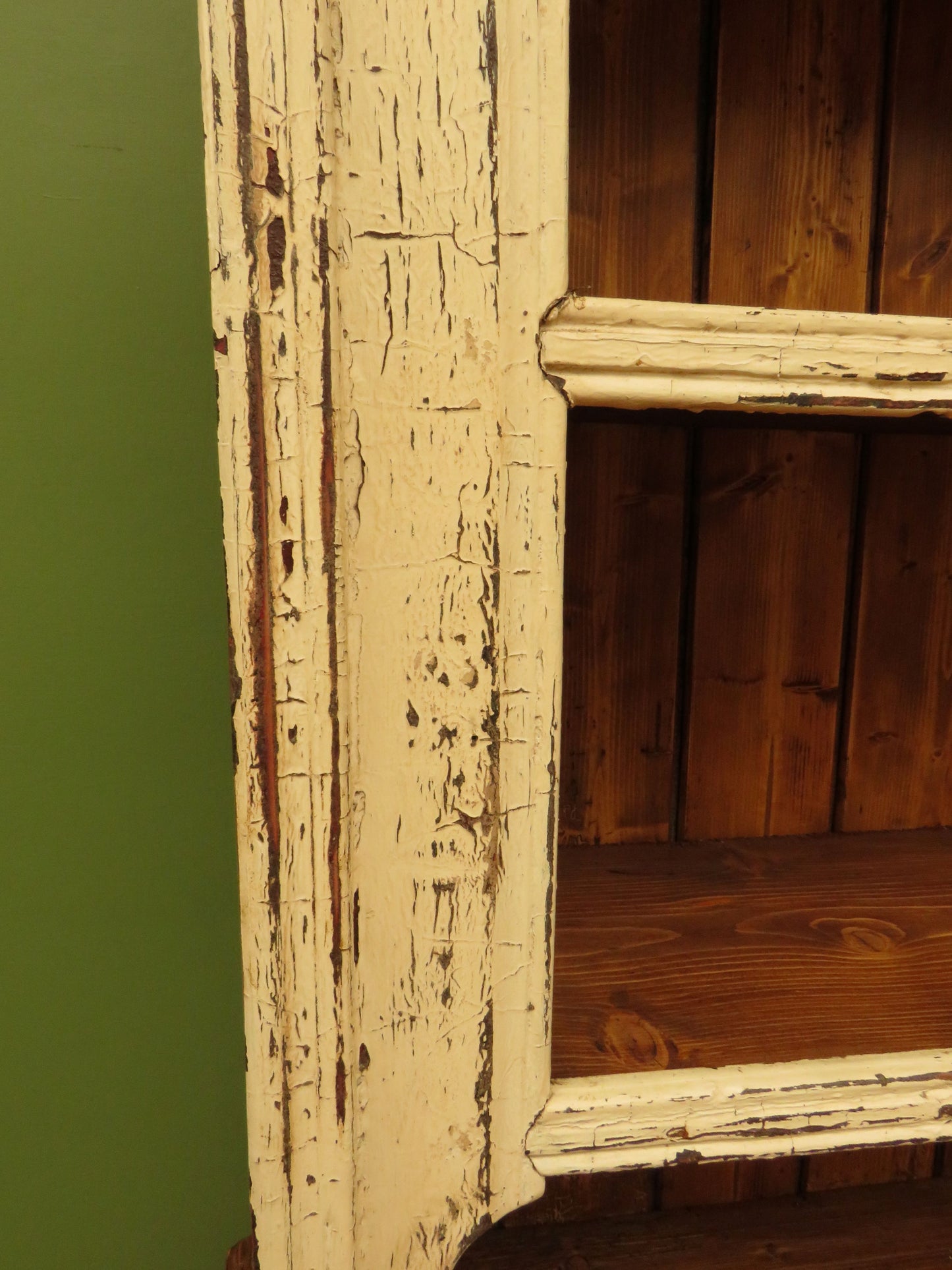 Old Pine Kitchen Dresser with Chippy Paint Finish