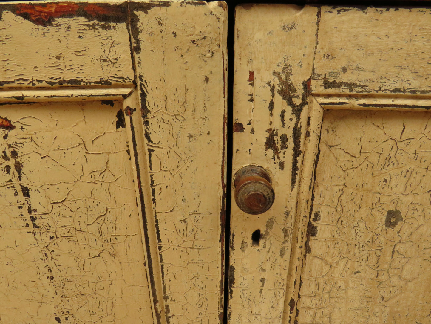 Old Pine Kitchen Dresser with Chippy Paint Finish
