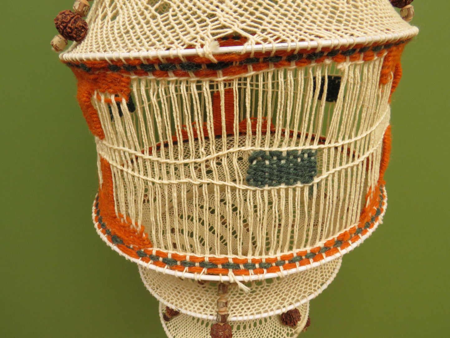 True Vintage Boho Macrame Lampshade from the 1970s made in India
