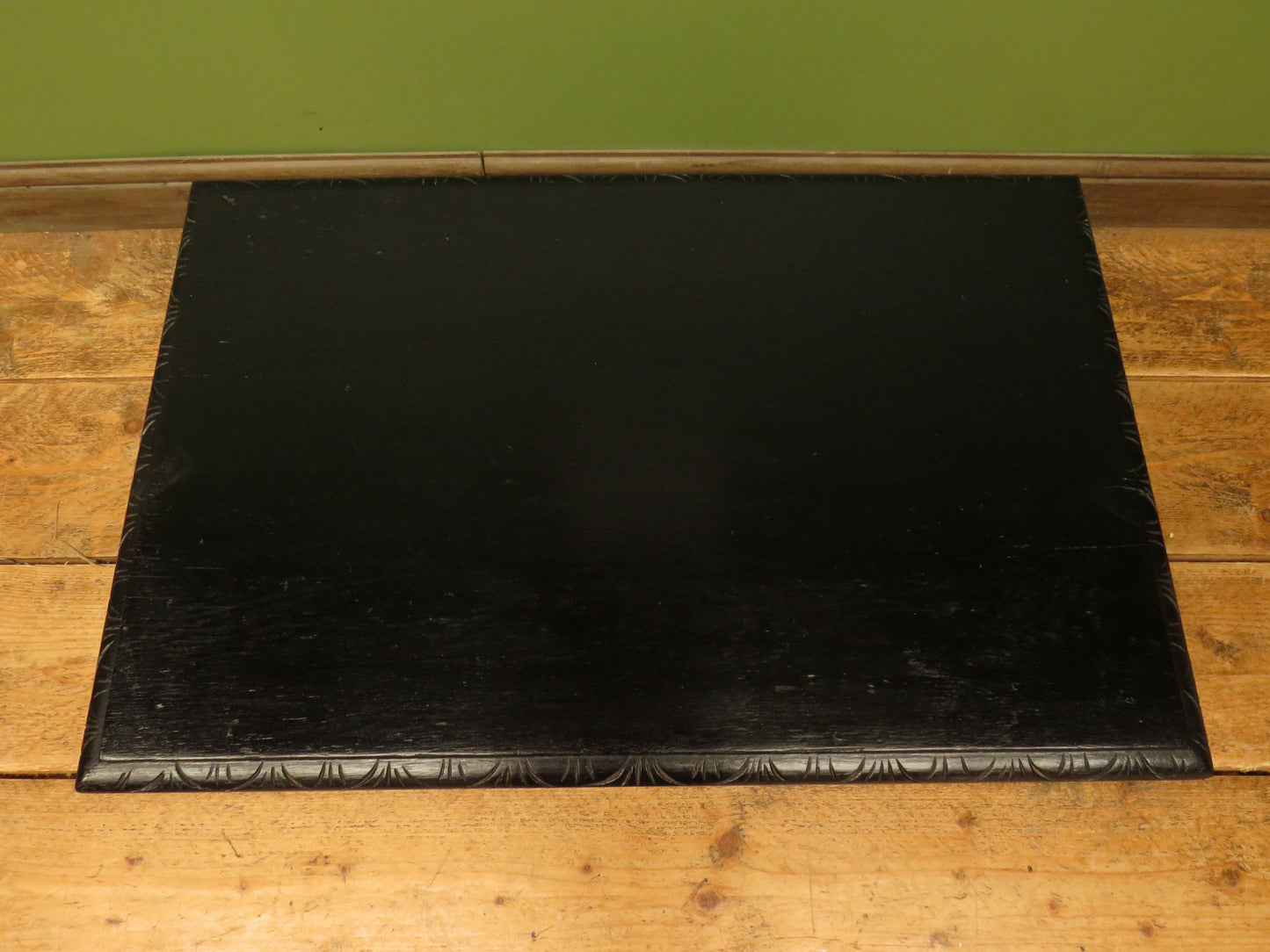 Small ebonised black table