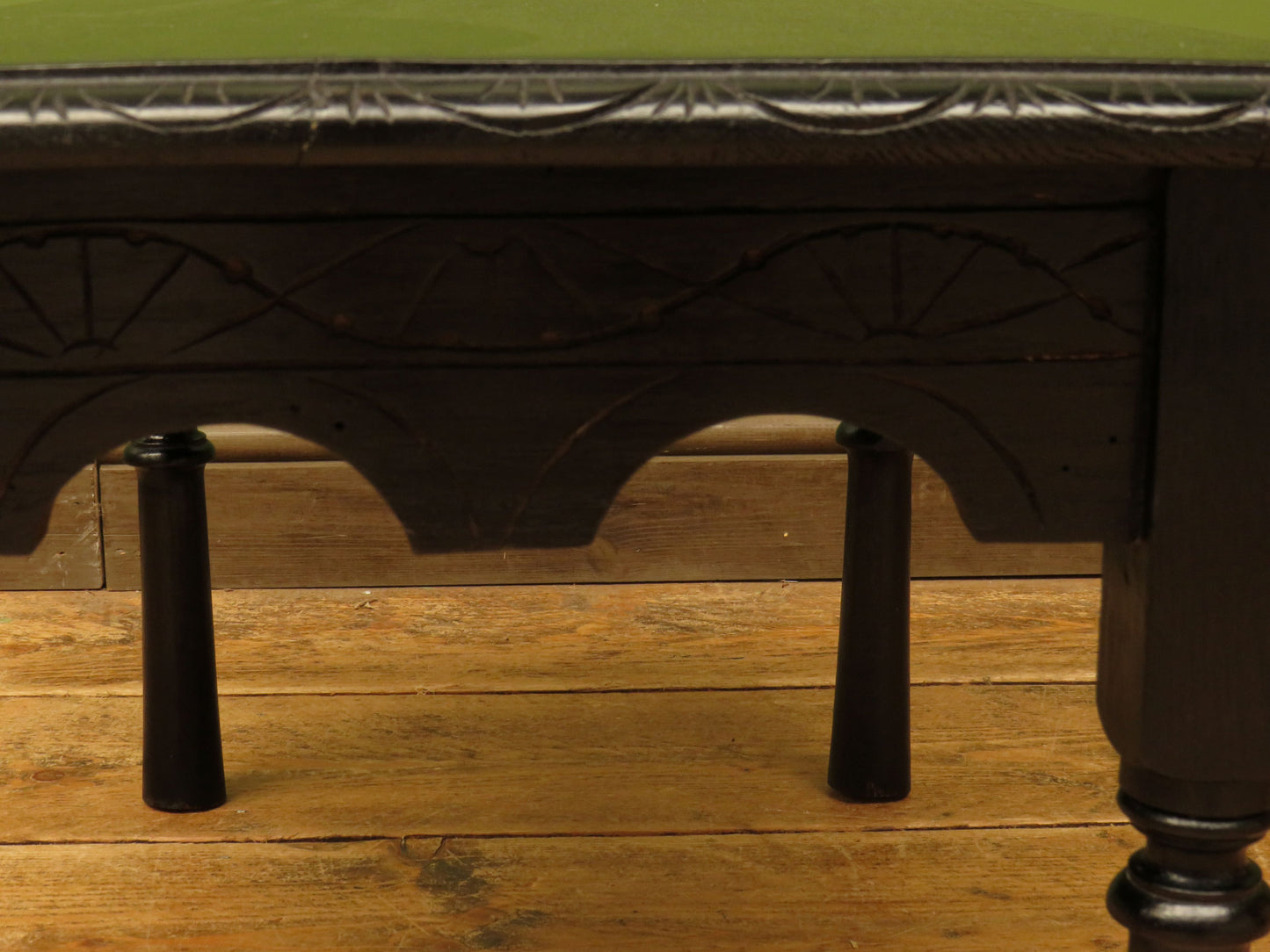 Small ebonised black table