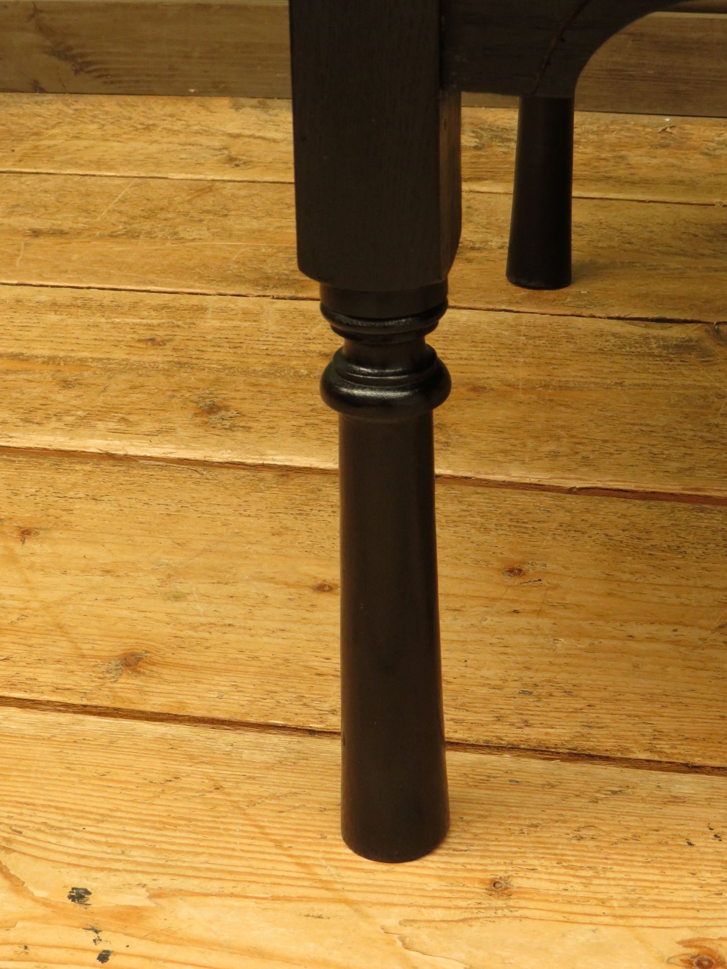 Small ebonised black table