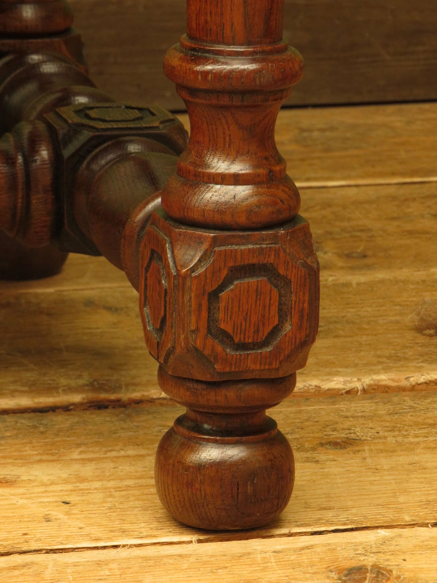 Restored French Polished Oak Writing Table