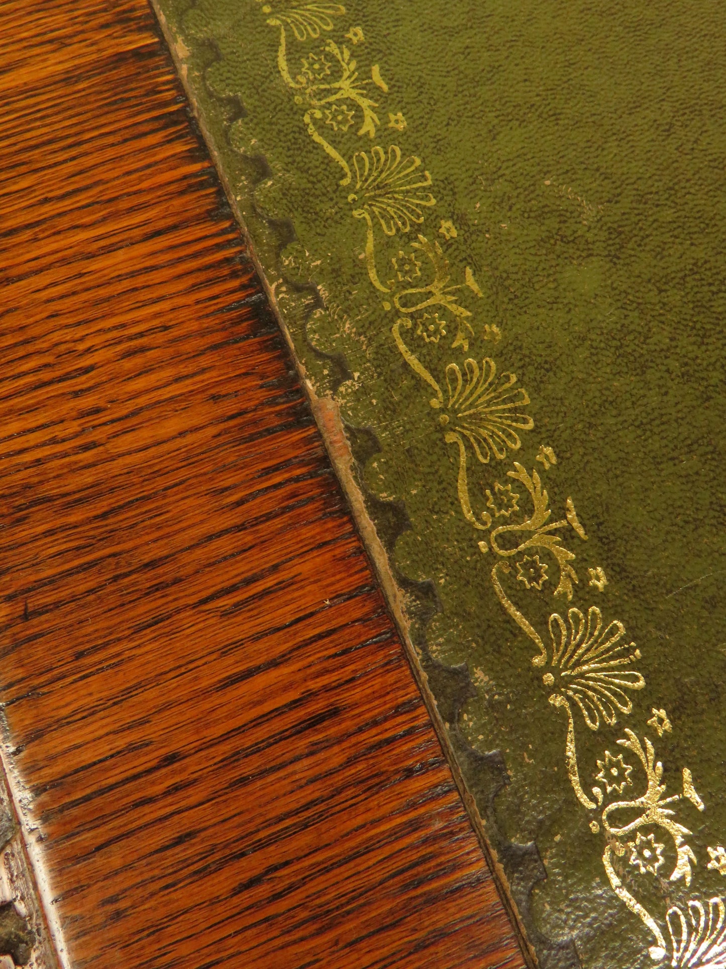 Restored French Polished Oak Writing Table
