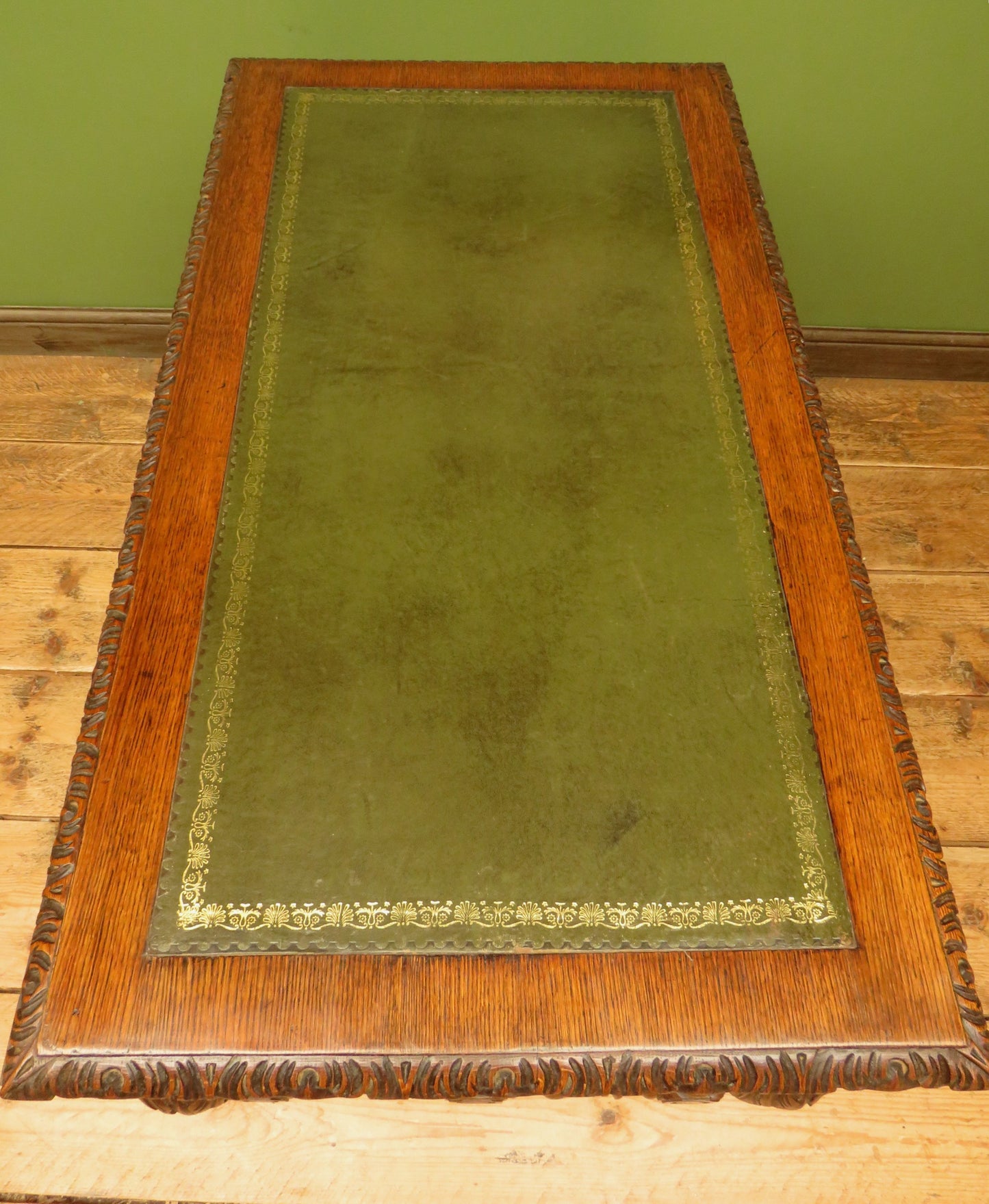 Restored French Polished Oak Writing Table