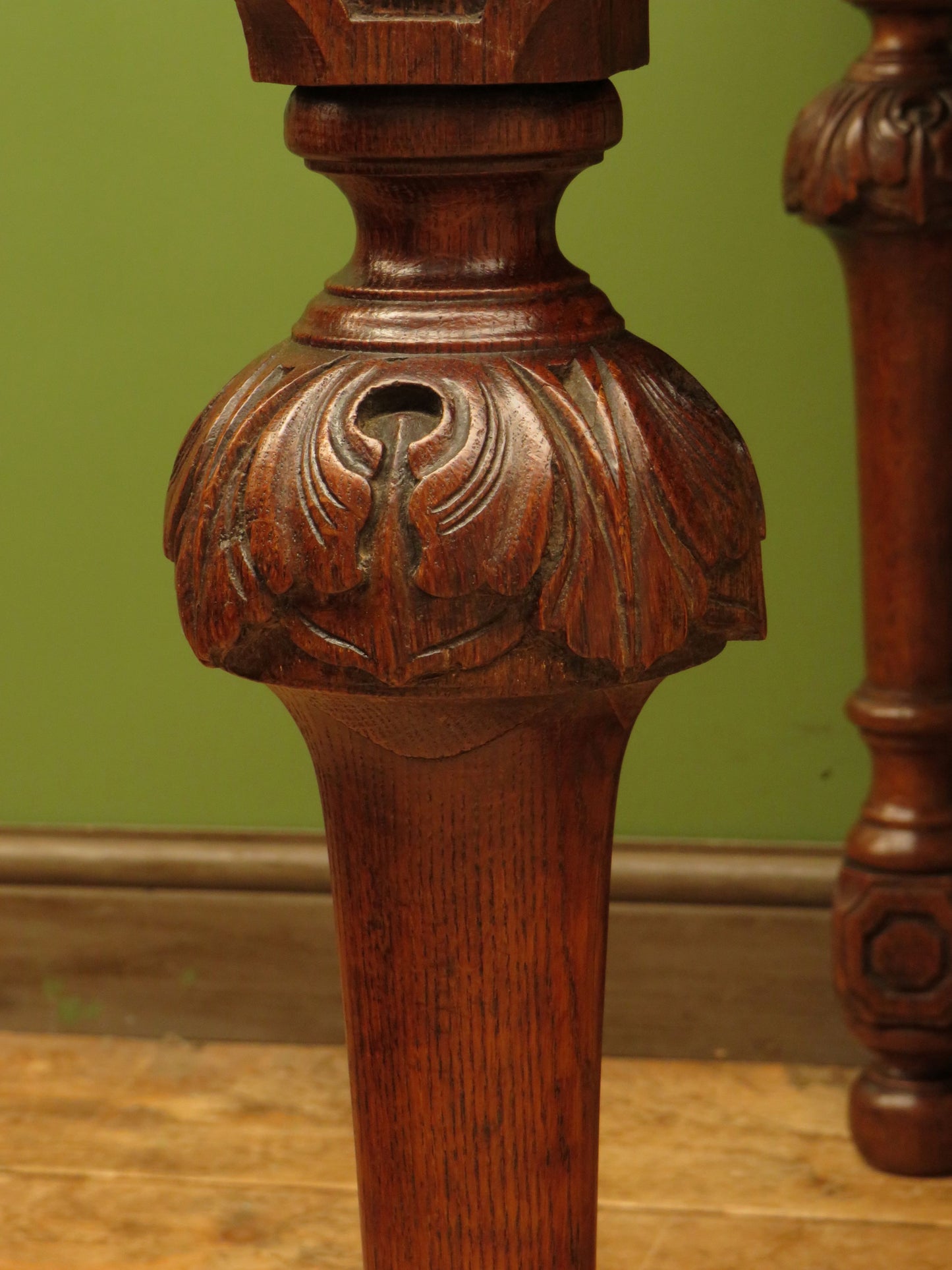 Restored French Polished Oak Writing Table