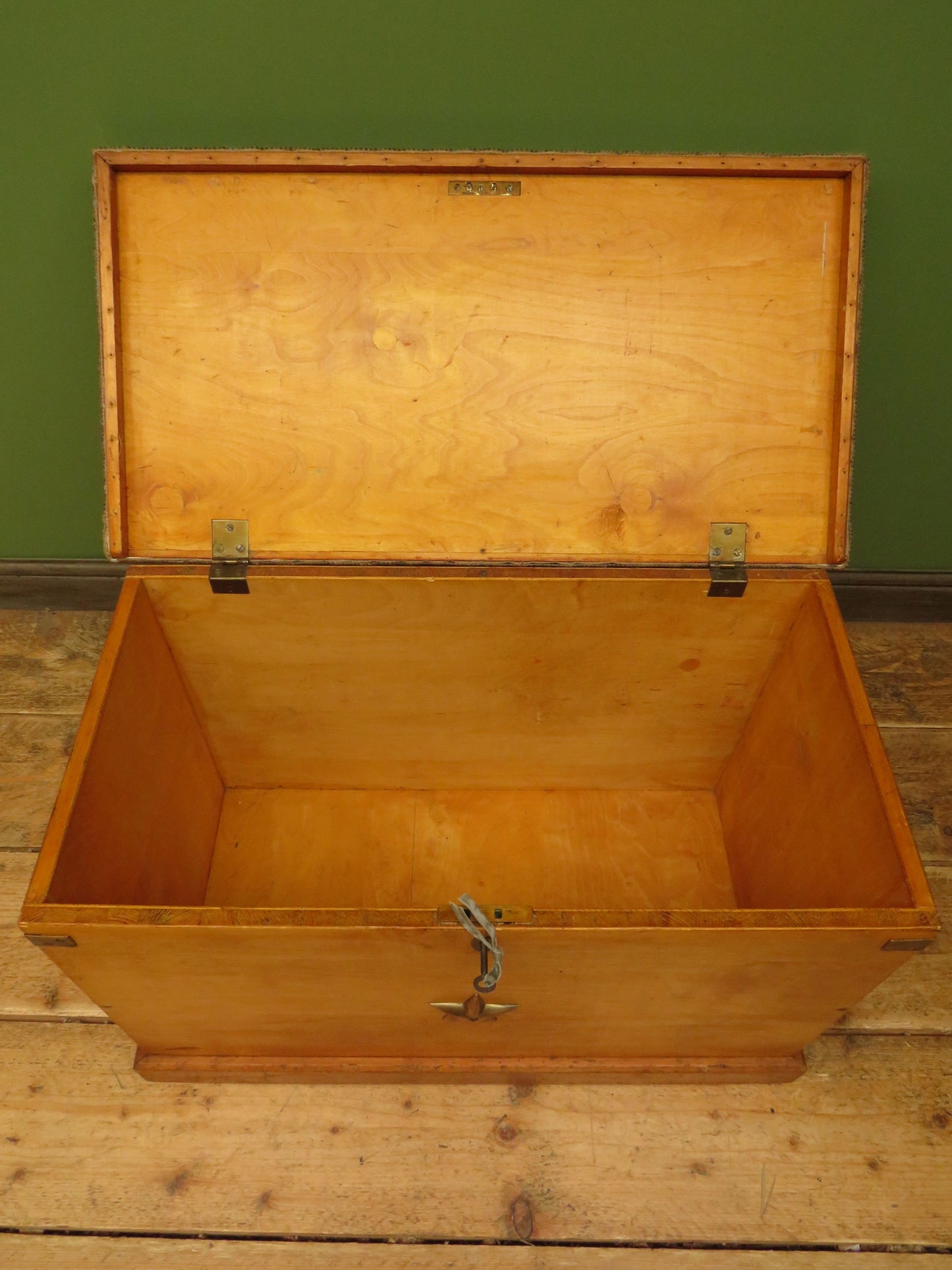 Nautical Blanket Box Storage Chest with Hessian Cushioned Top