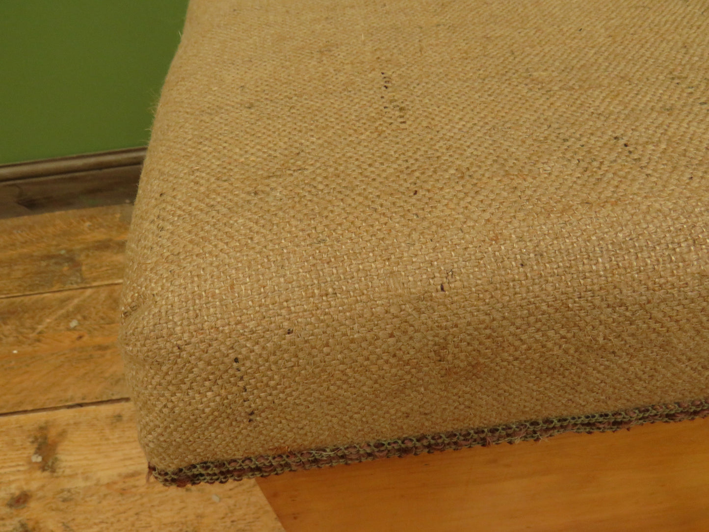 Nautical Blanket Box Storage Chest with Hessian Cushioned Top