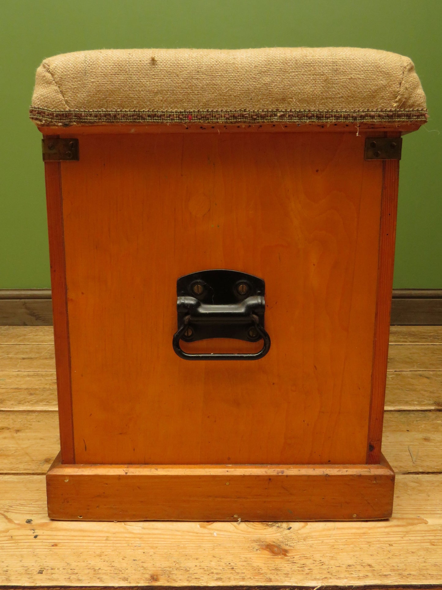 Nautical Blanket Box Storage Chest with Hessian Cushioned Top