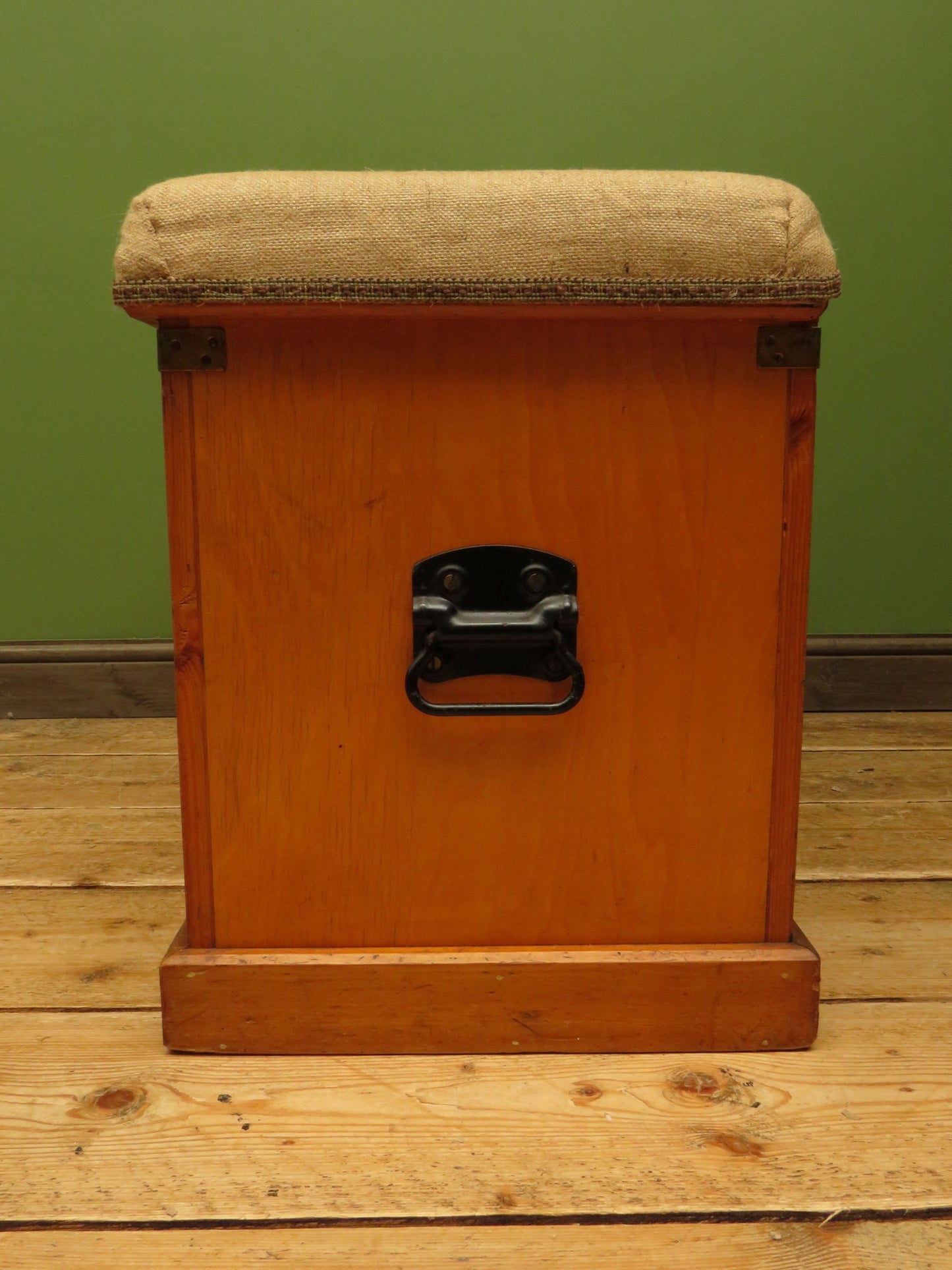 Nautical Blanket Box Storage Chest with Hessian Cushioned Top