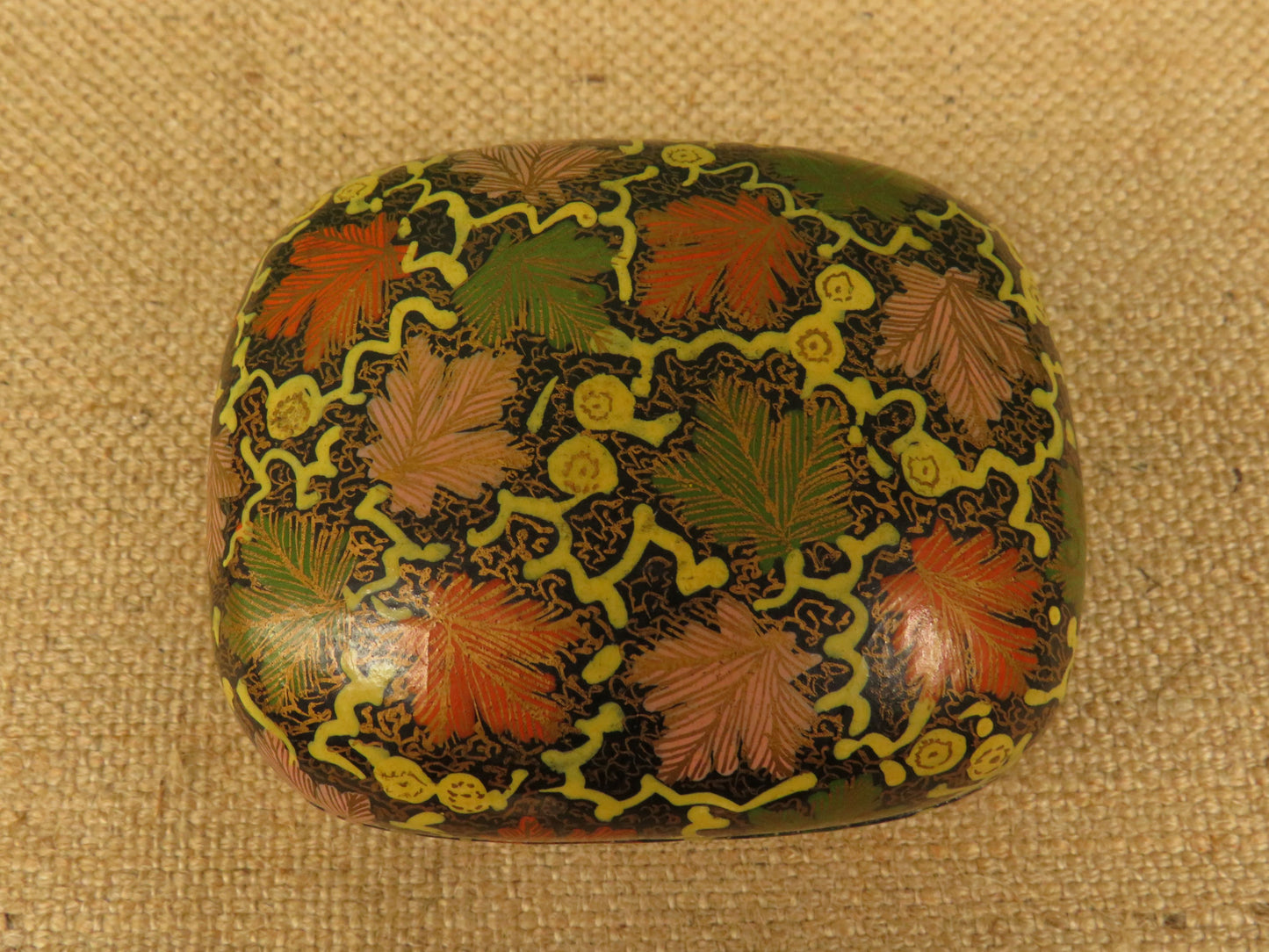 Vintage Indian paper-mache trinket box