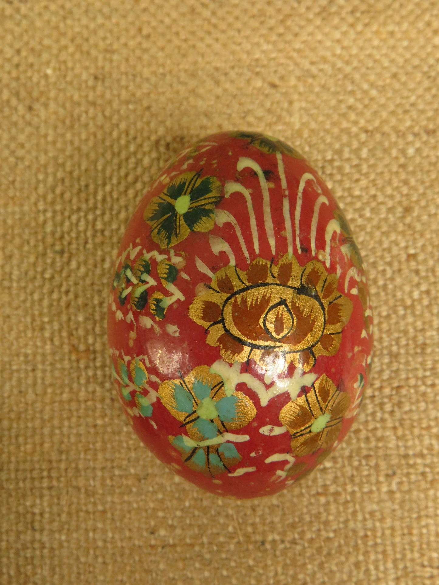 Vintage Indian paper-mache eggs x 5