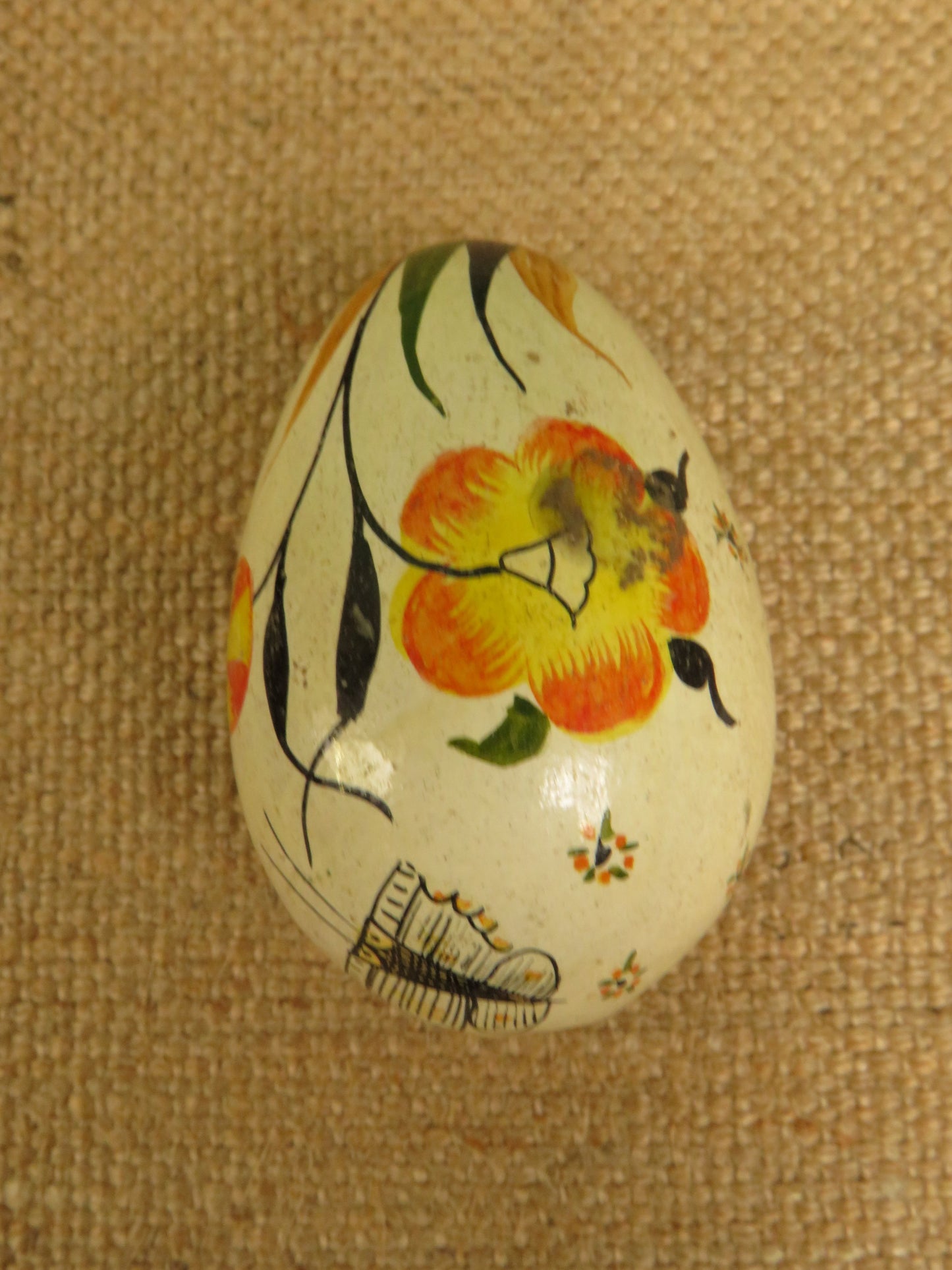 Vintage Indian paper-mache eggs x 5