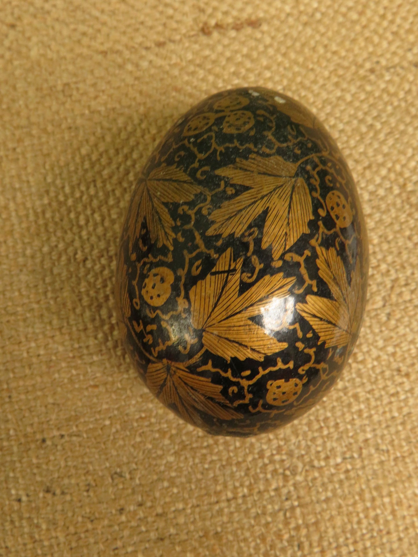 Vintage Indian paper-mache eggs x 5