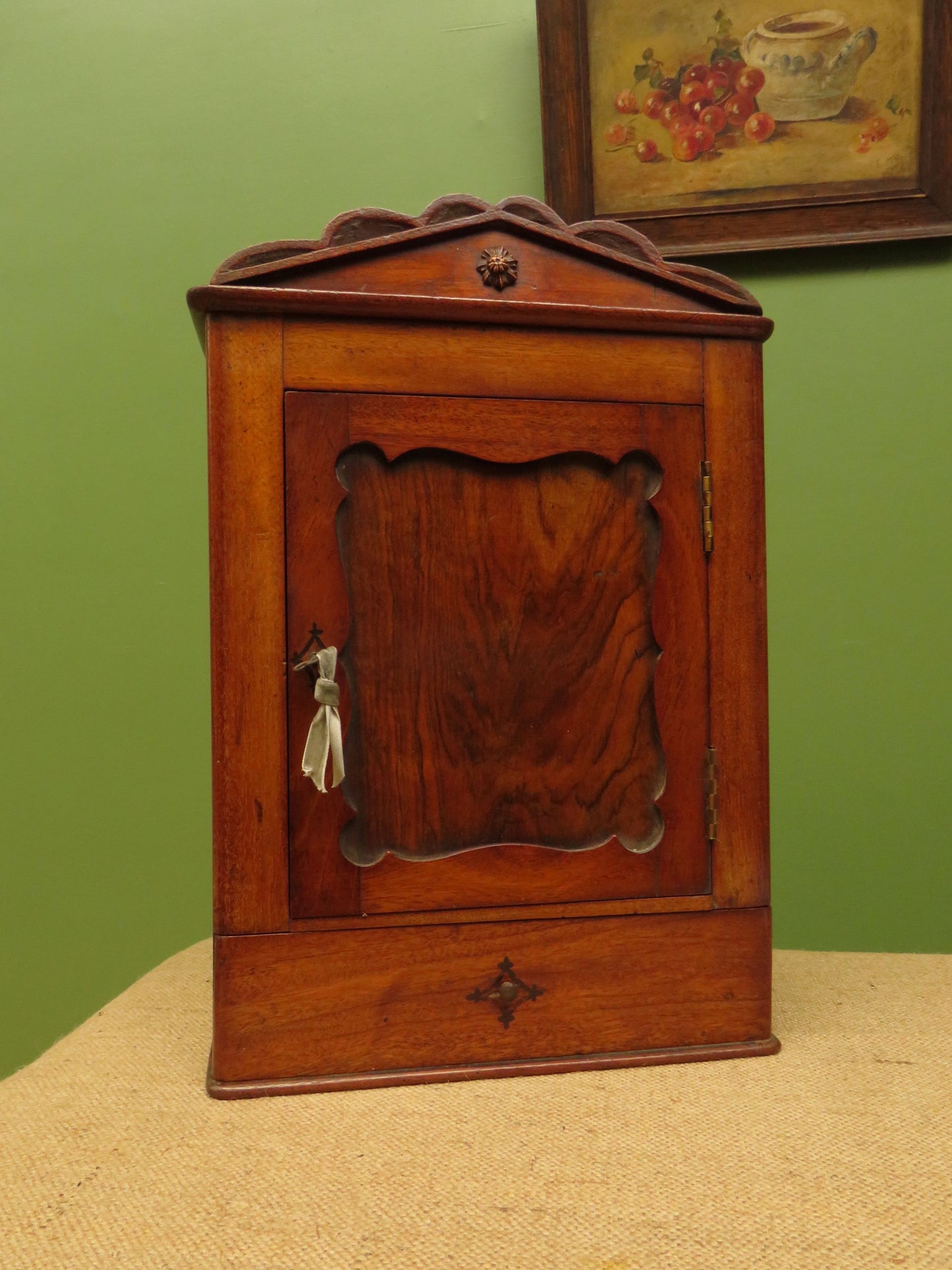 Small Antique European Key or Jewellery cabinet