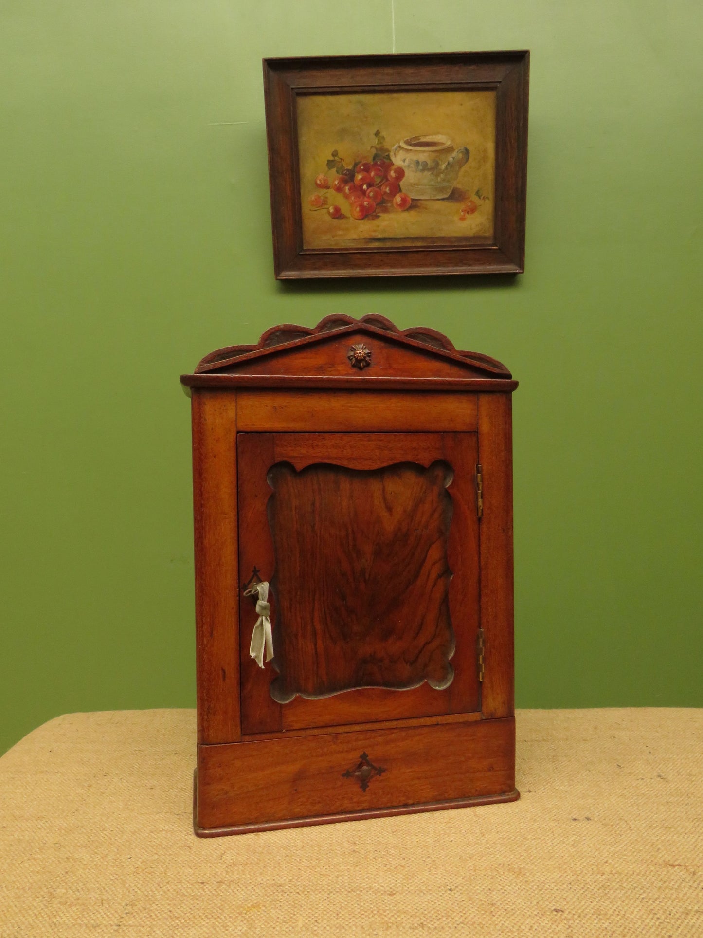 Small Antique European Key or Jewellery cabinet