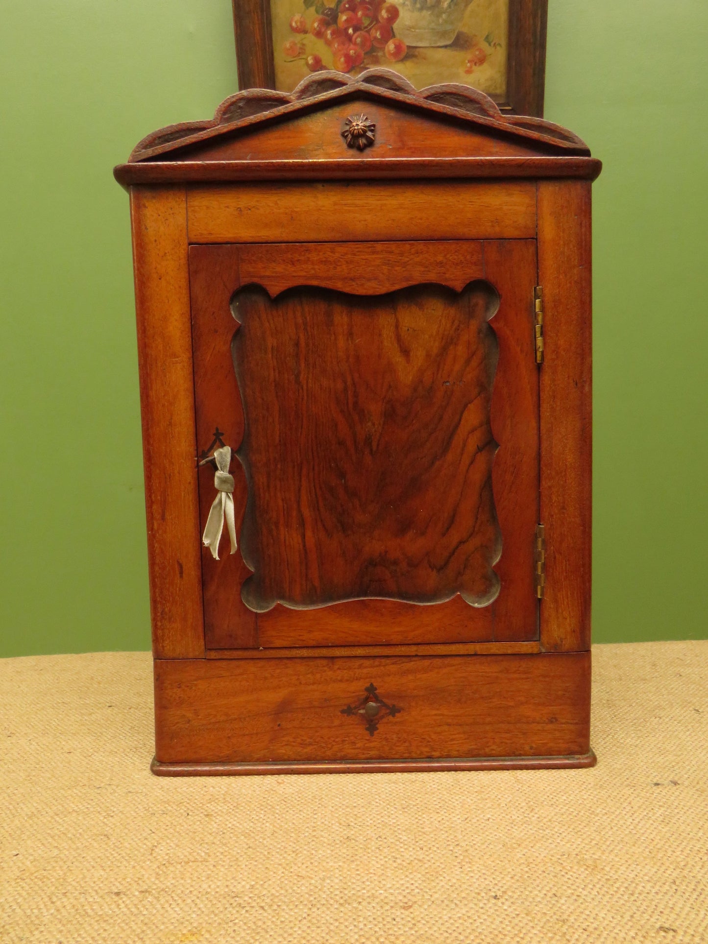 Small Antique European Key or Jewellery cabinet