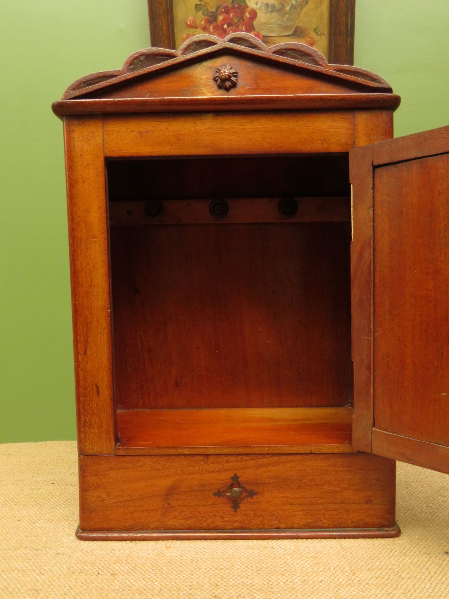 Small Antique European Key or Jewellery cabinet
