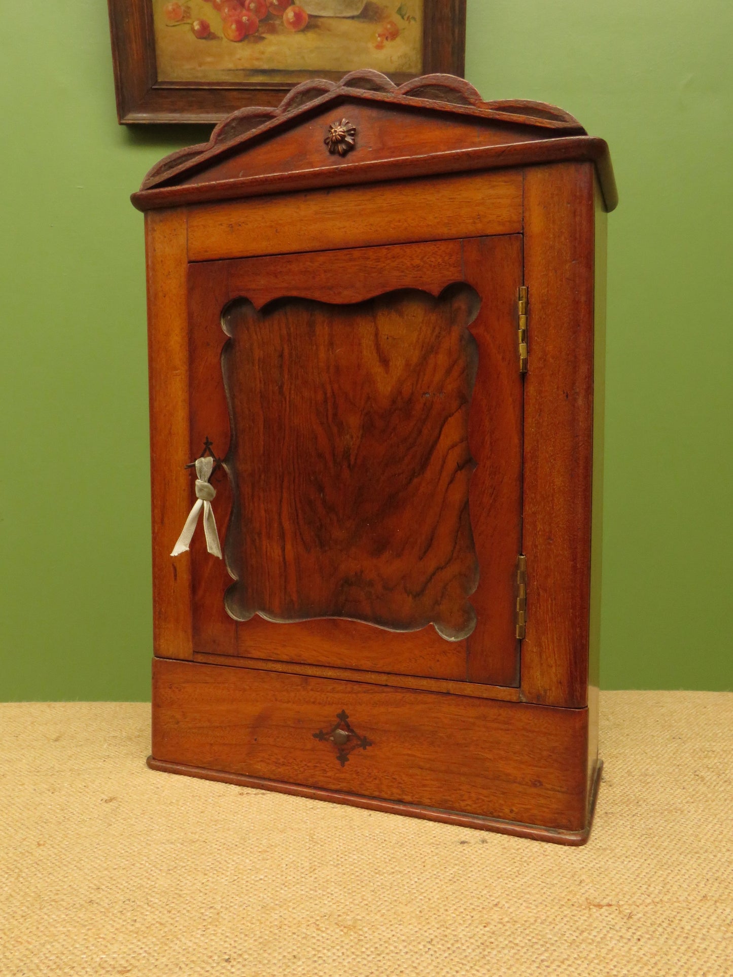 Small Antique European Key or Jewellery cabinet