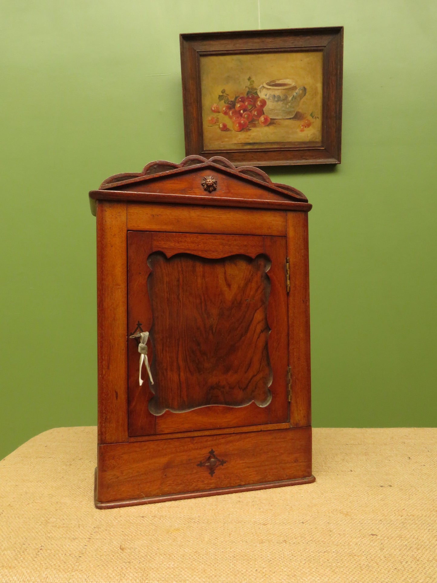 Small Antique European Key or Jewellery cabinet