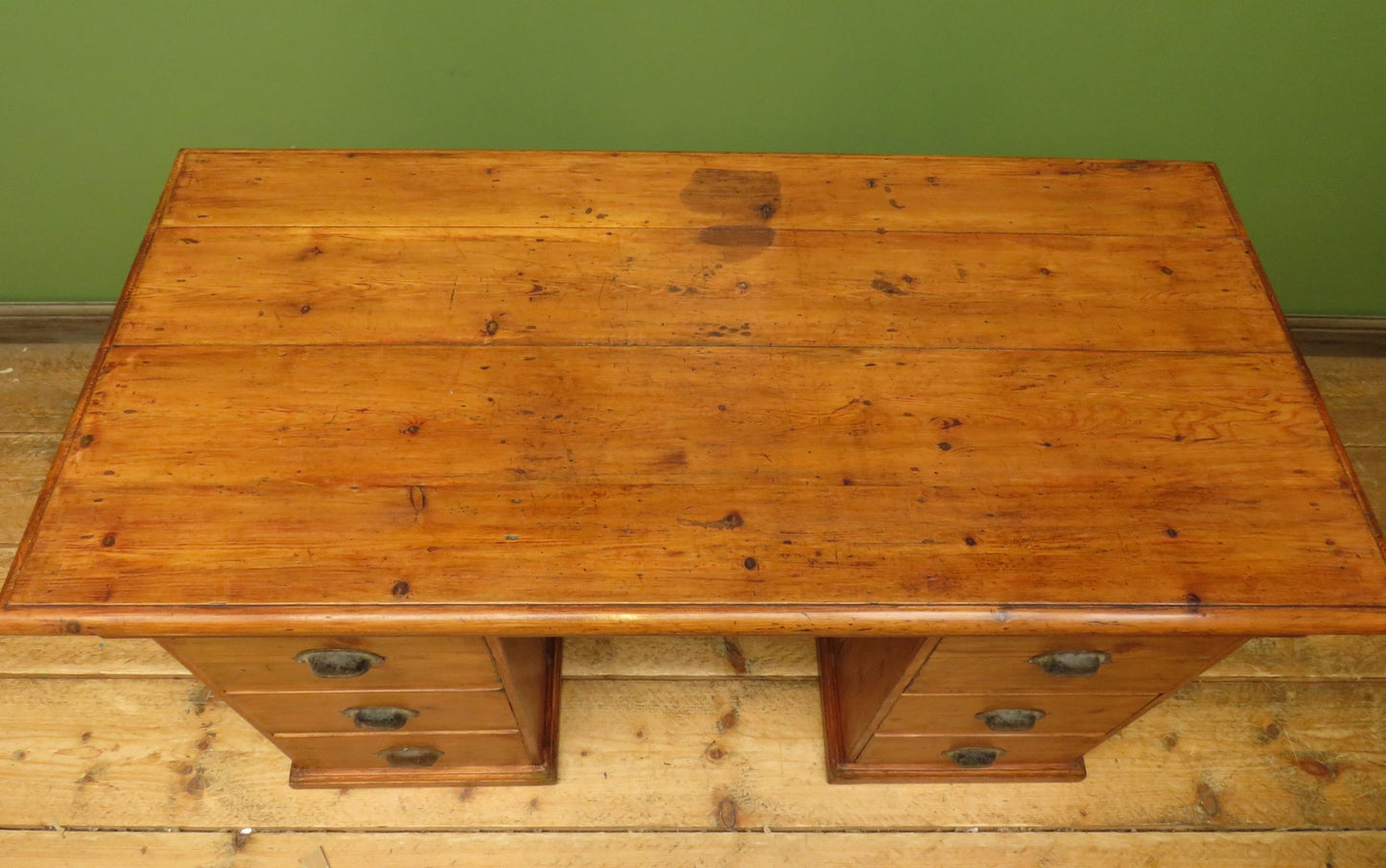 Victorian Sea Captains Style Desk in three parts