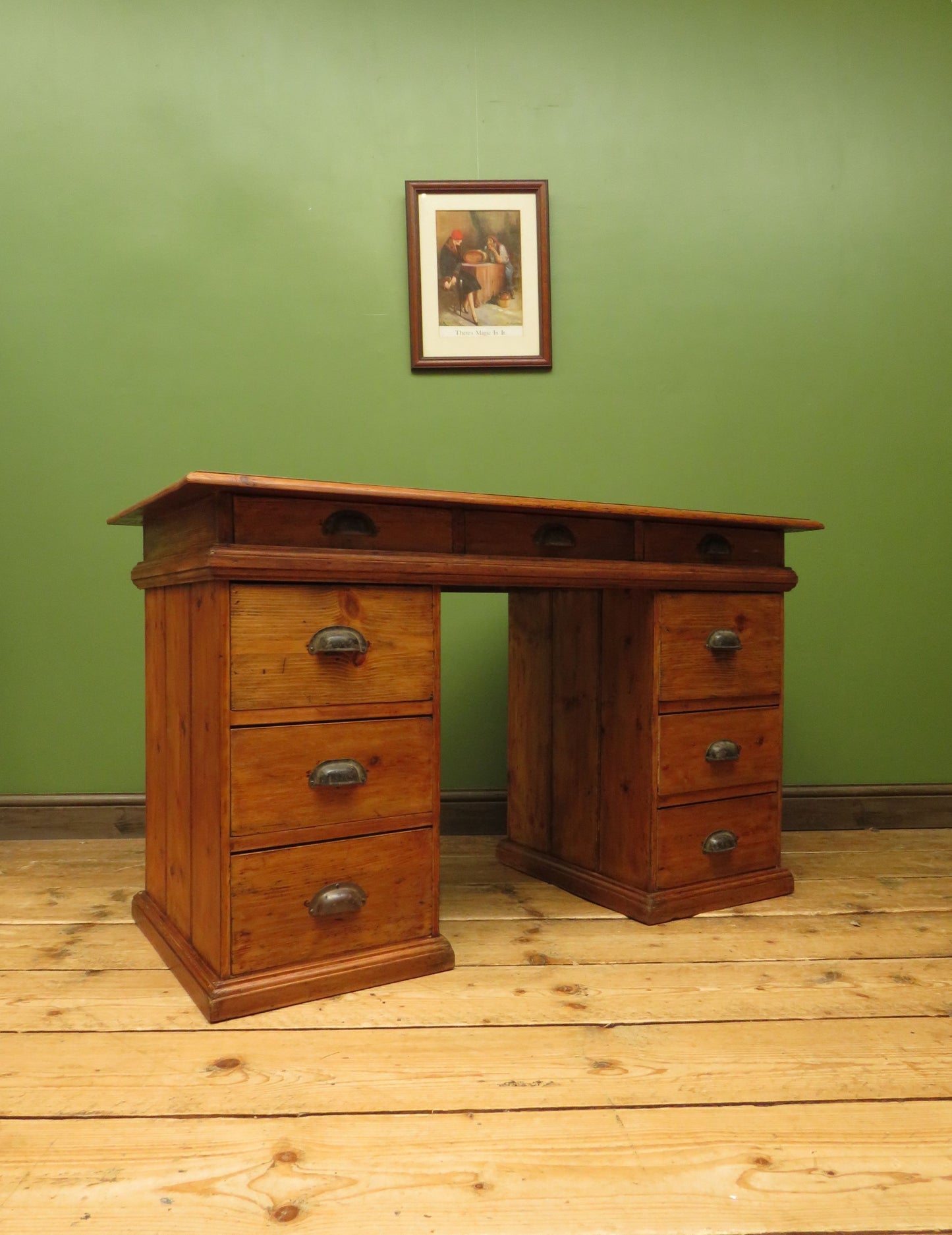 Victorian Sea Captains Style Desk in three parts