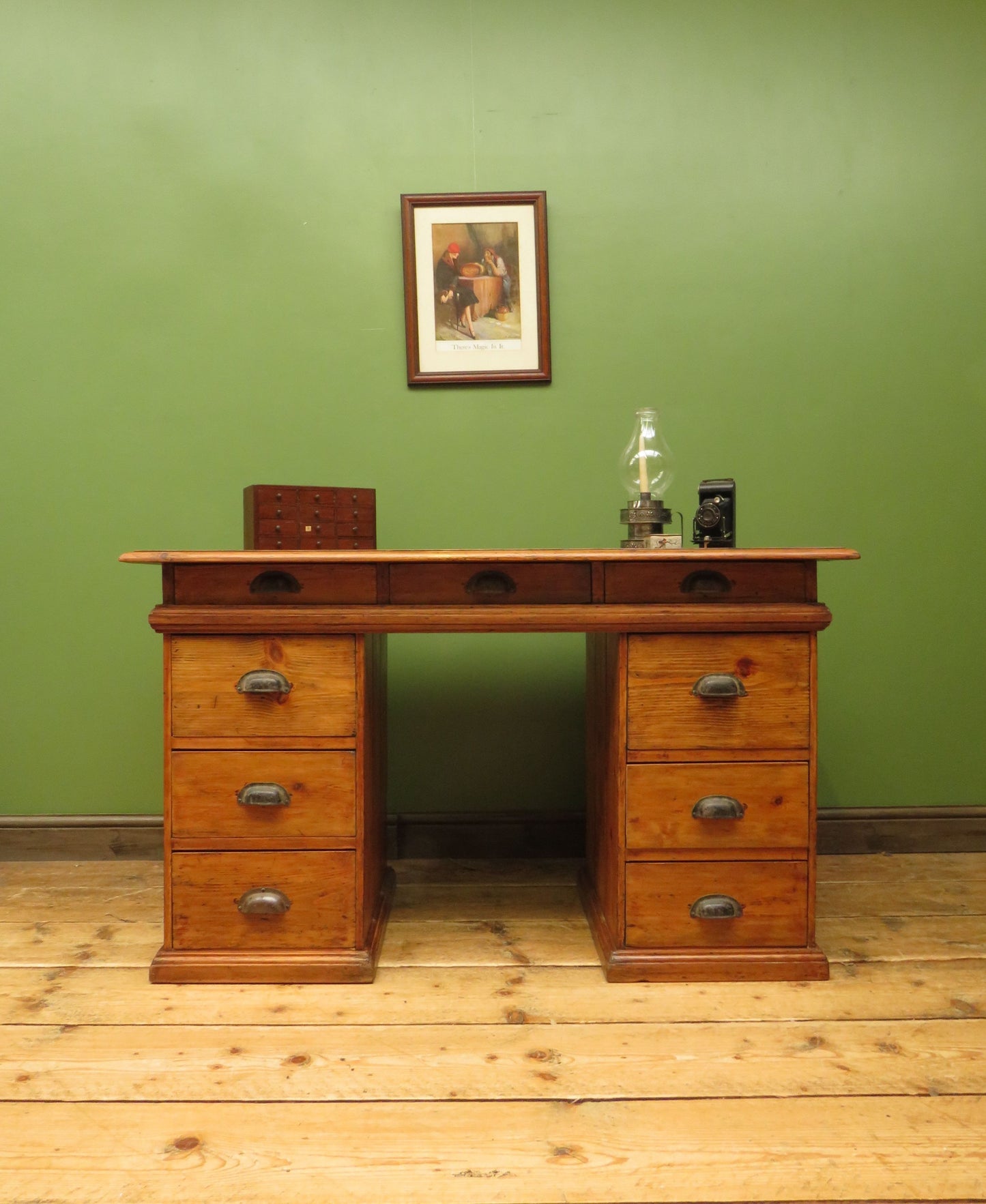 Victorian Sea Captains Style Desk in three parts