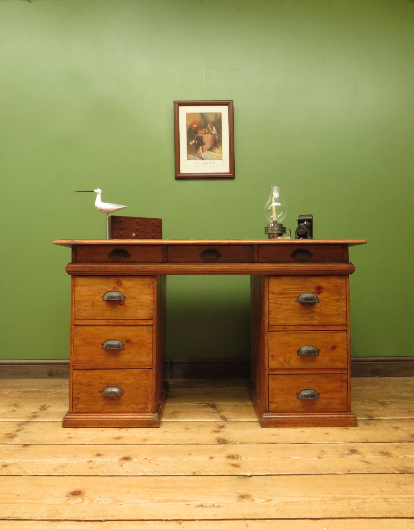 Victorian Sea Captains Style Desk in three parts