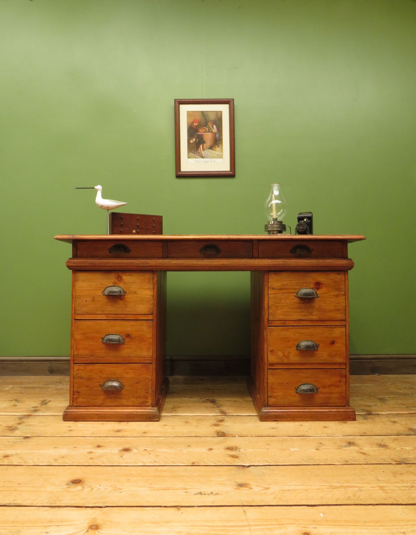 Victorian Sea Captains Style Desk in three parts