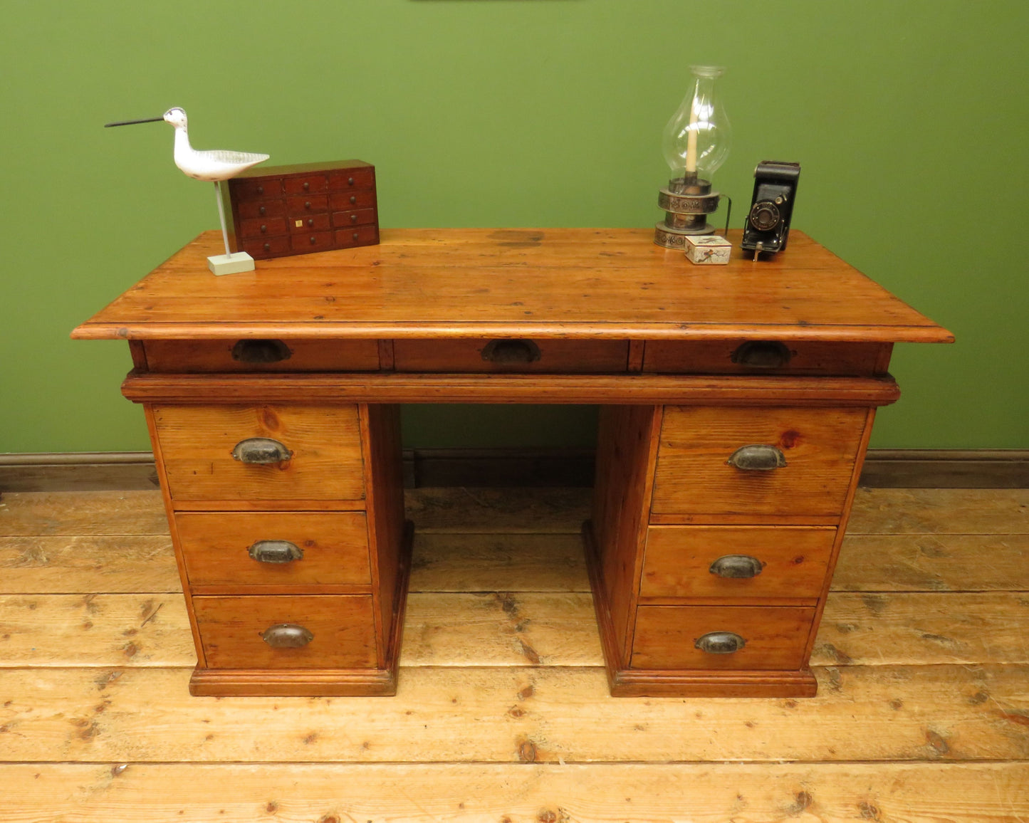 Victorian Sea Captains Style Desk in three parts