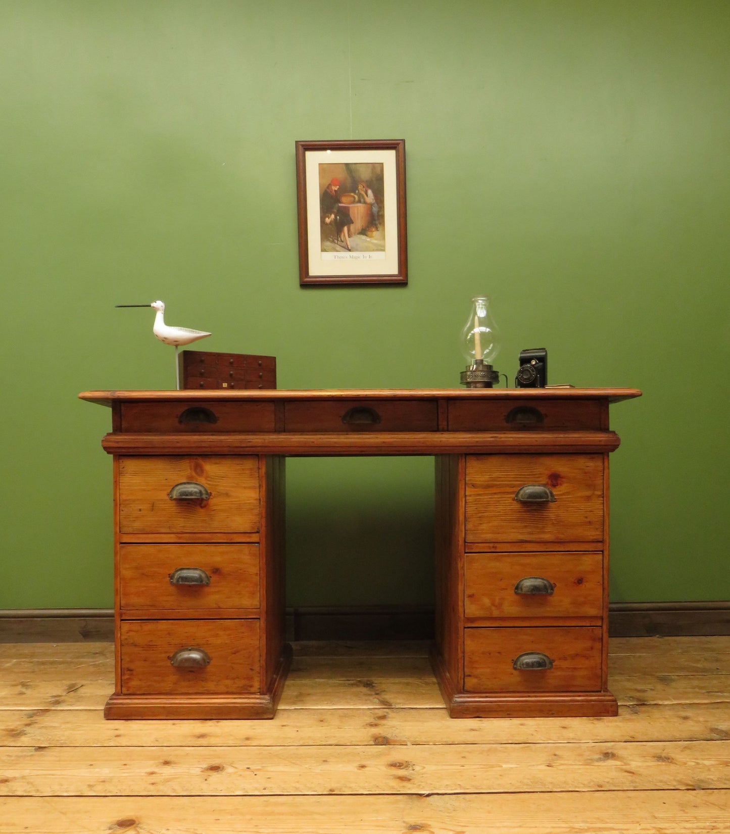 Victorian Sea Captains Style Desk in three parts