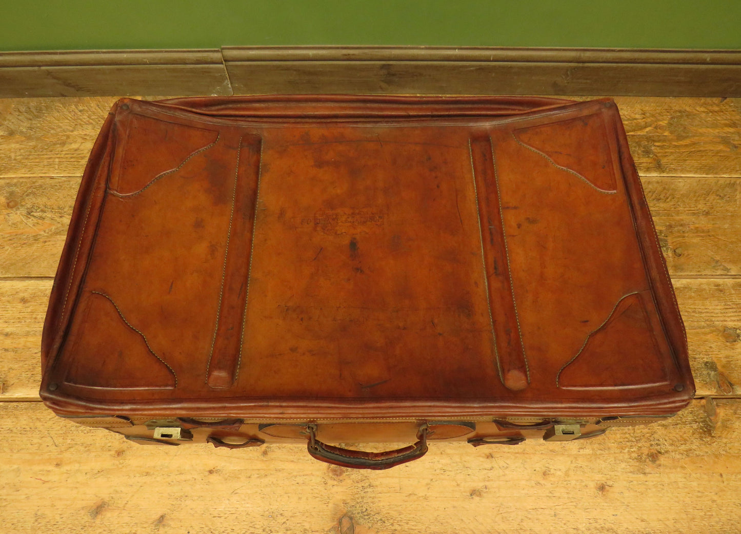 Leather Portmanteau Expanding Suitcase