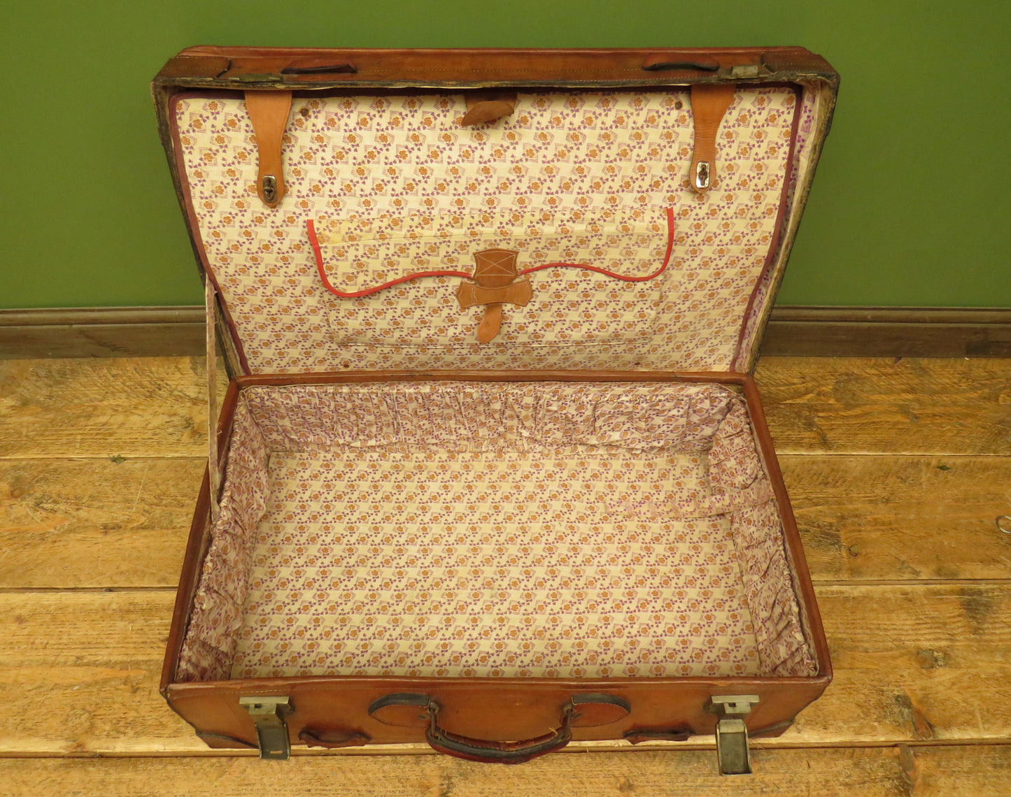 Leather Portmanteau Expanding Suitcase