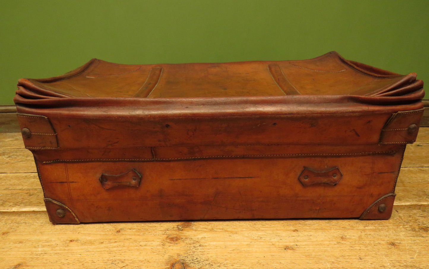 Leather Portmanteau Expanding Suitcase