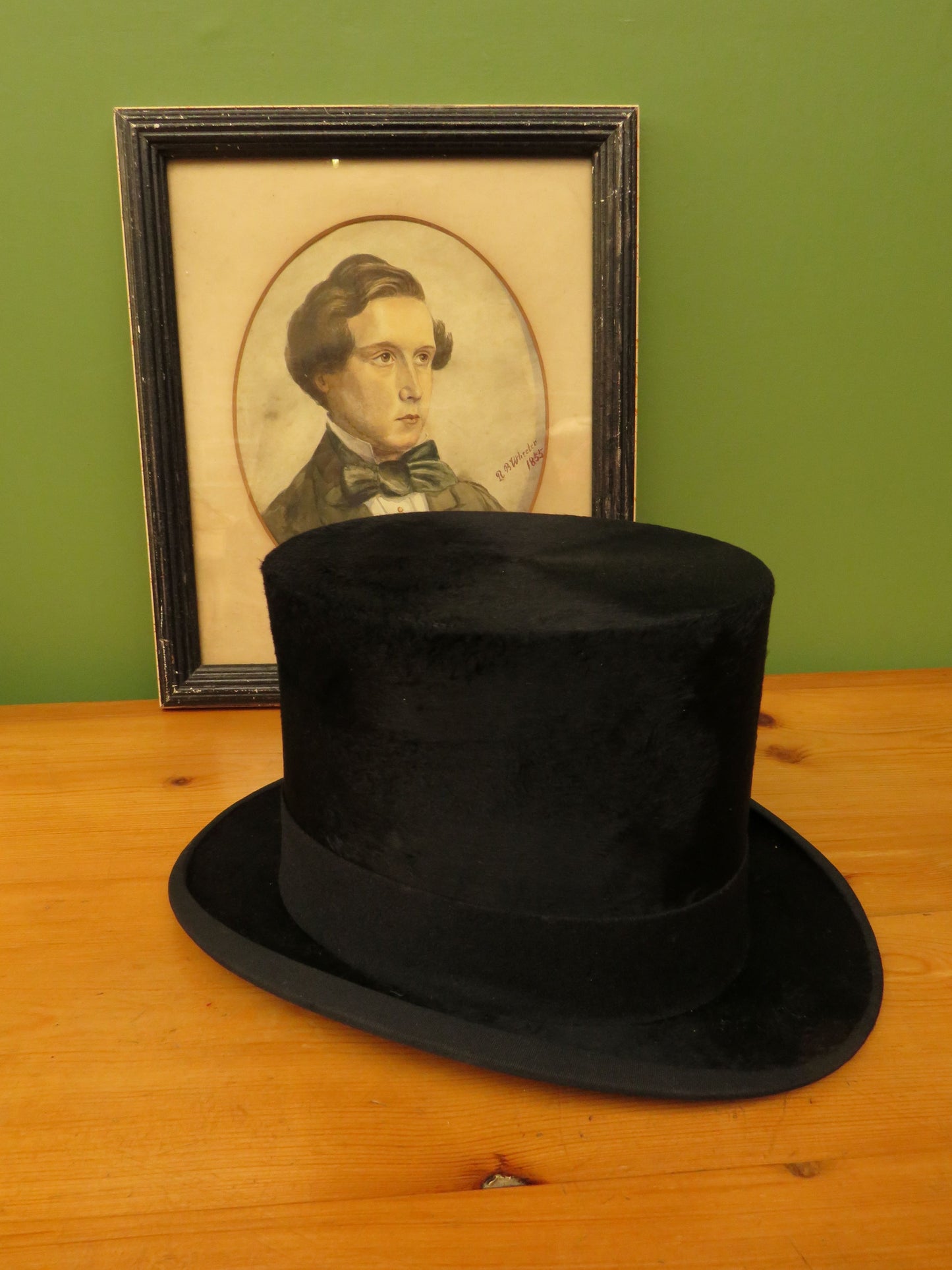 Antique Christys' of London Black Silk Top Hat