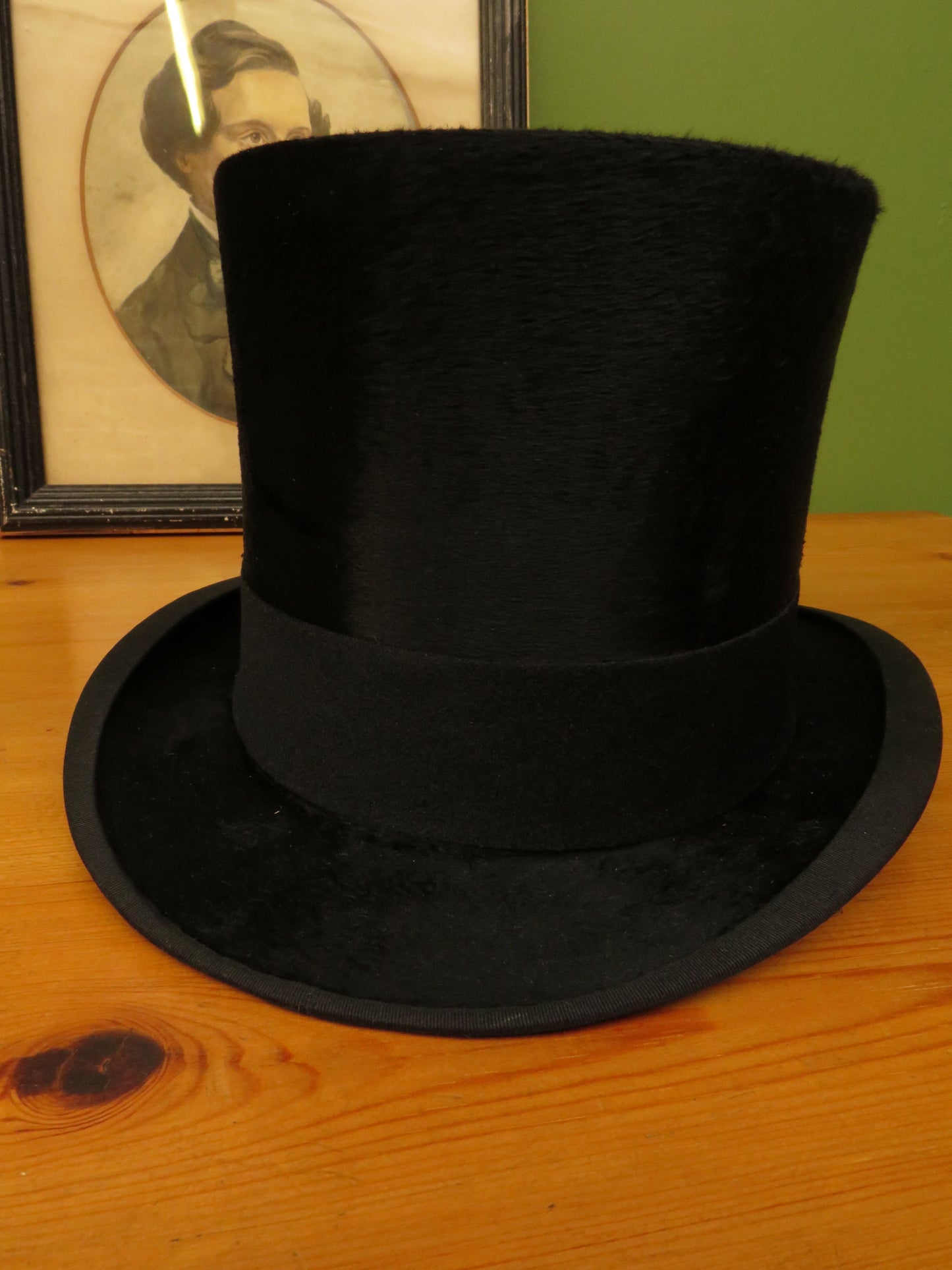 Antique Christys' of London Black Silk Top Hat