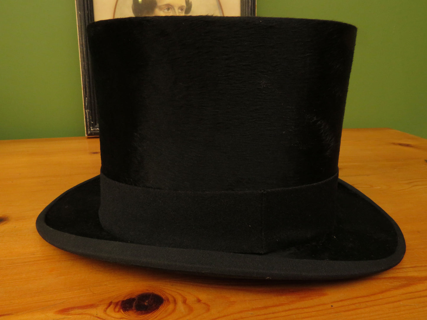 Antique Christys' of London Black Silk Top Hat