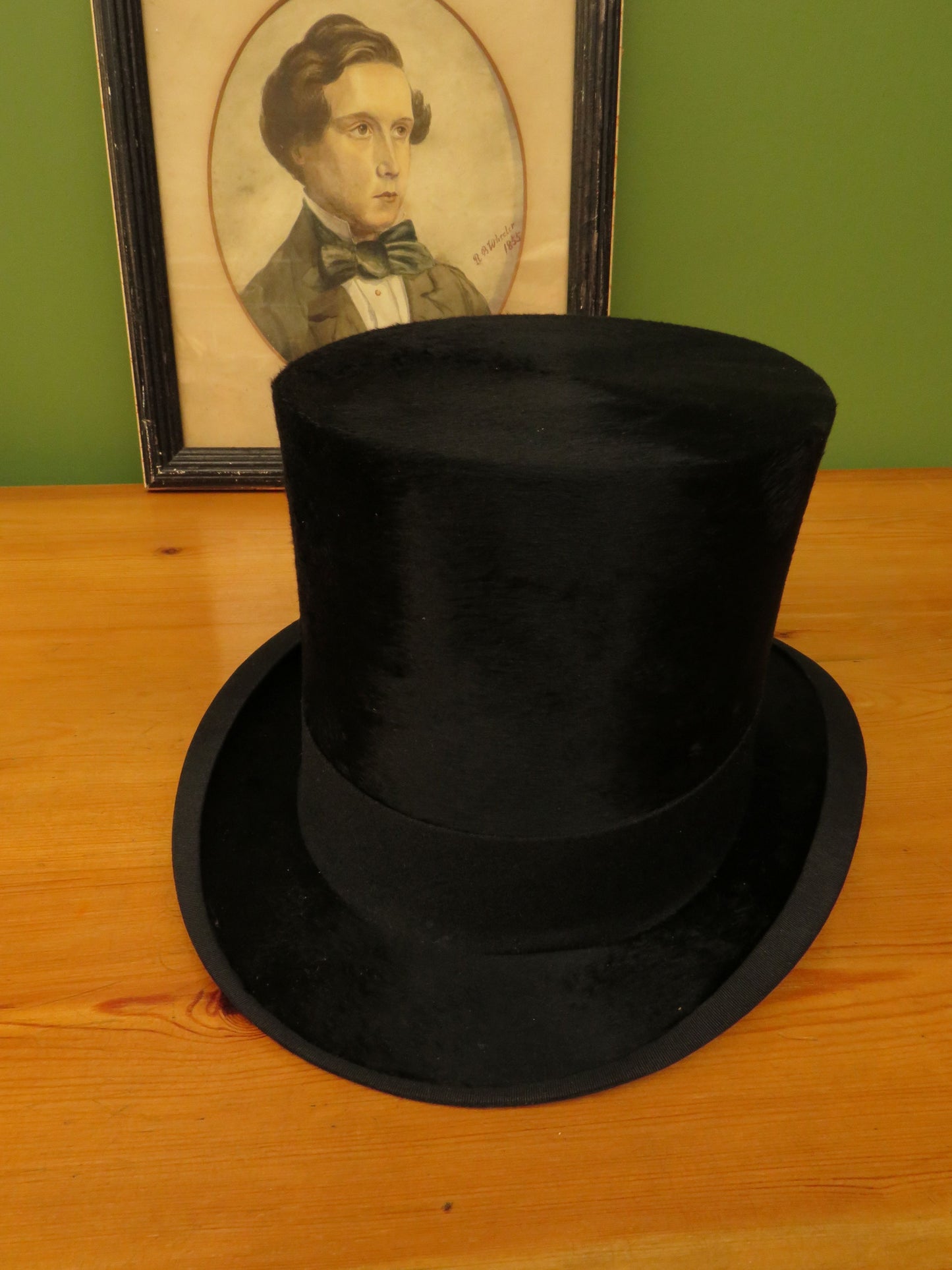 Antique Christys' of London Black Silk Top Hat