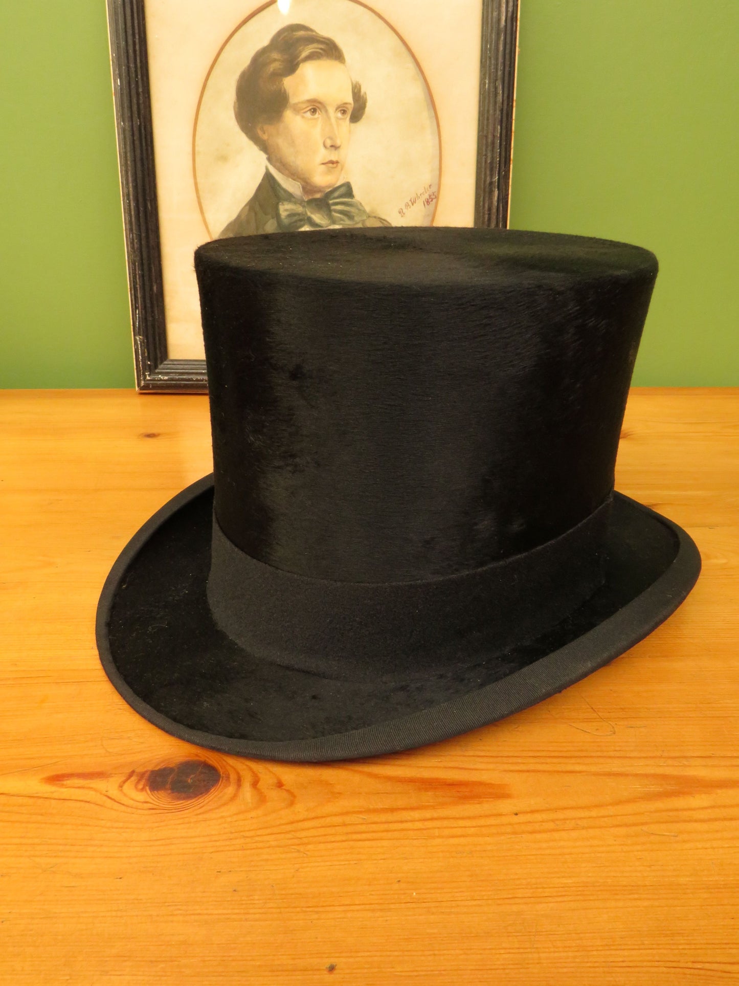 Antique Christys' of London Black Silk Top Hat
