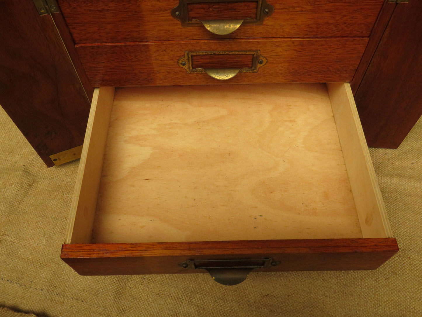 Antique Table top Collectors Chest, Lockable
