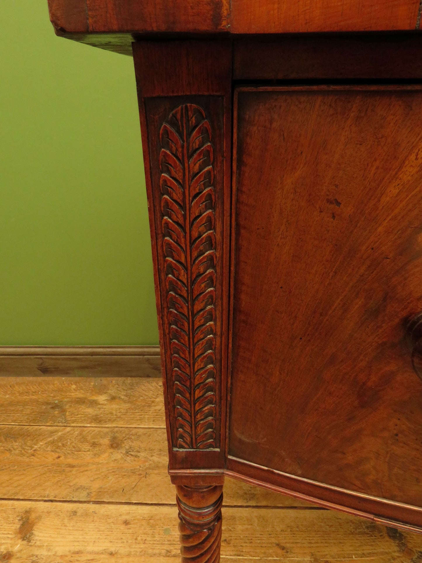 Elegant Antique Regency Bow Front Sideboard