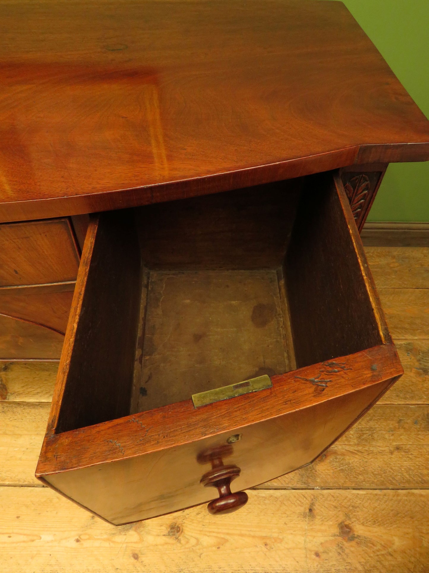 Elegant Antique Regency Bow Front Sideboard