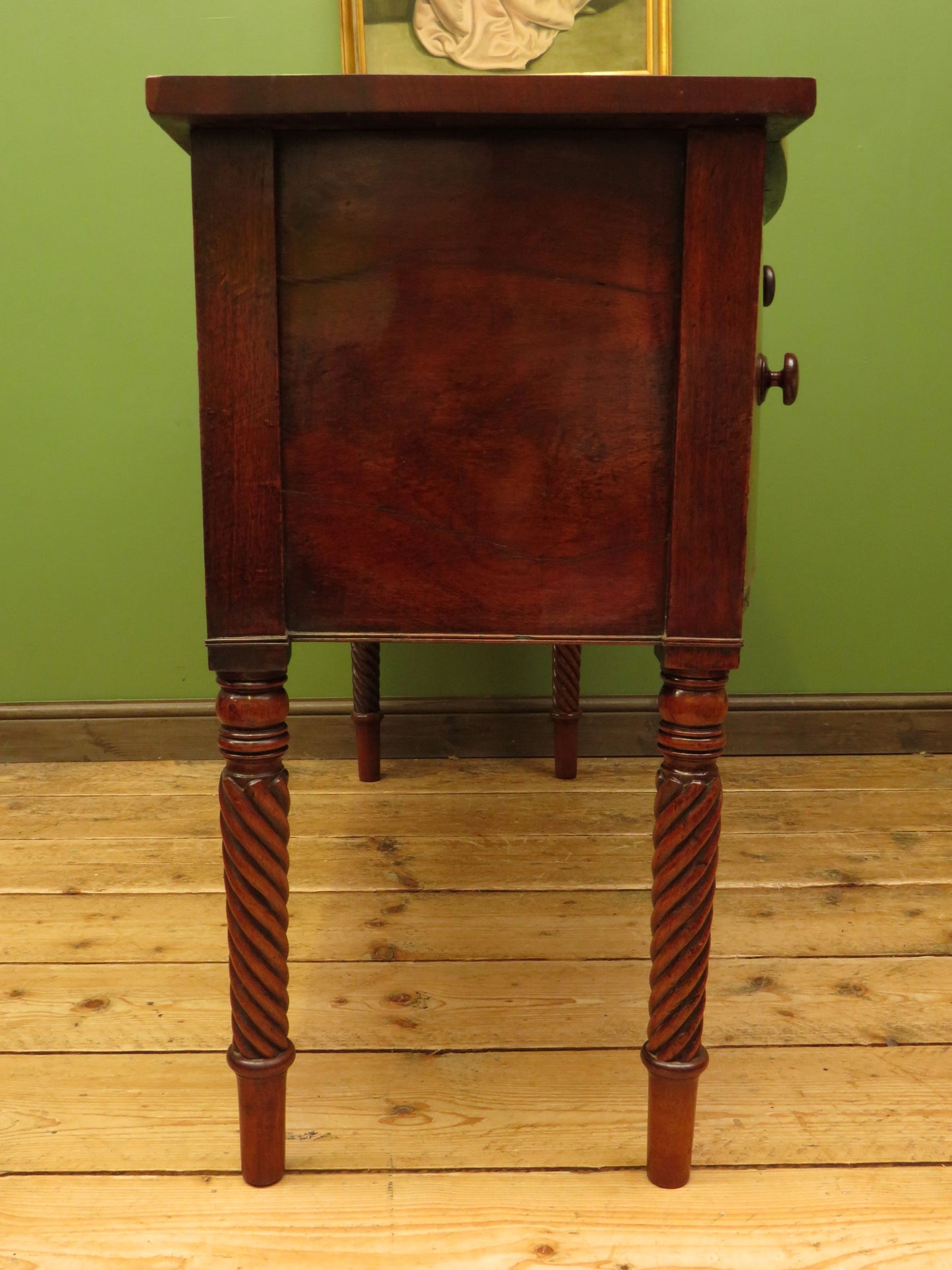 Elegant Antique Regency Bow Front Sideboard