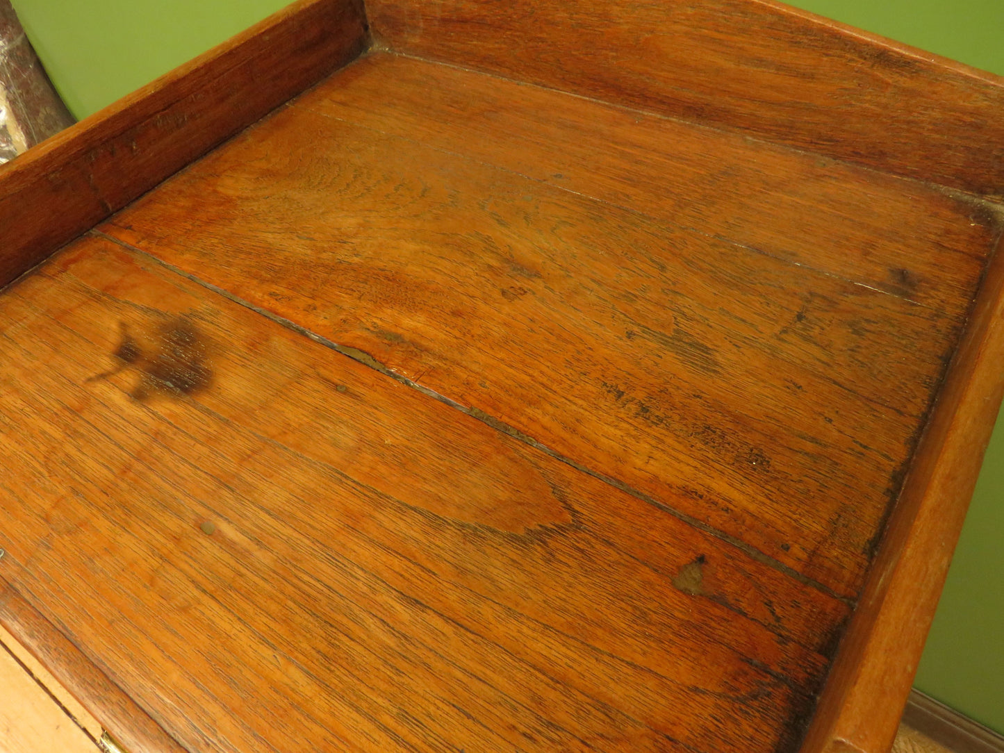 Antique Vitrine Display Cabinet with mirrored back and glass shelves