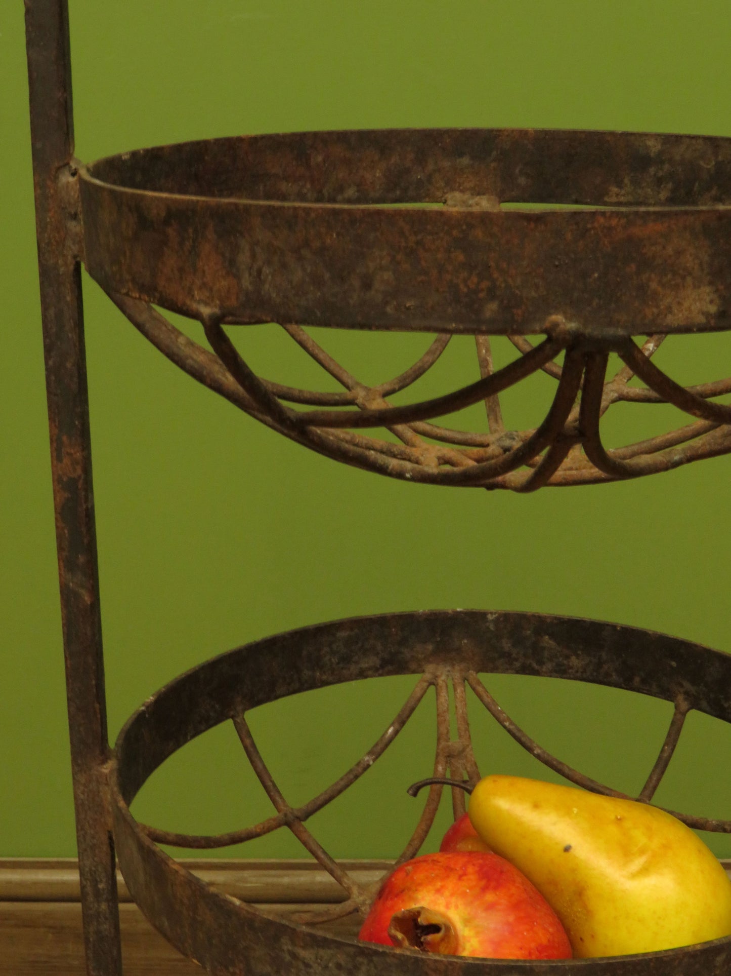 Antique Wrought Iron Three Tier Vegetable Stand