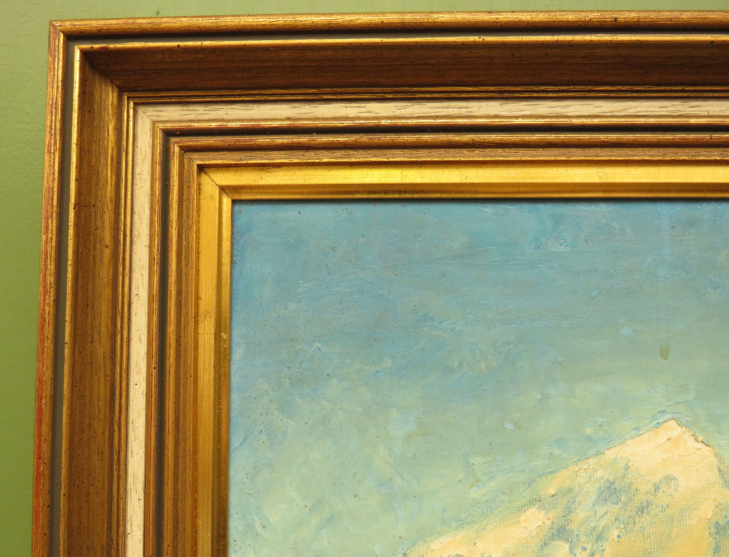 Vintage Framed Oil On Board, Argentina, Provincia del Neuquen, 1989