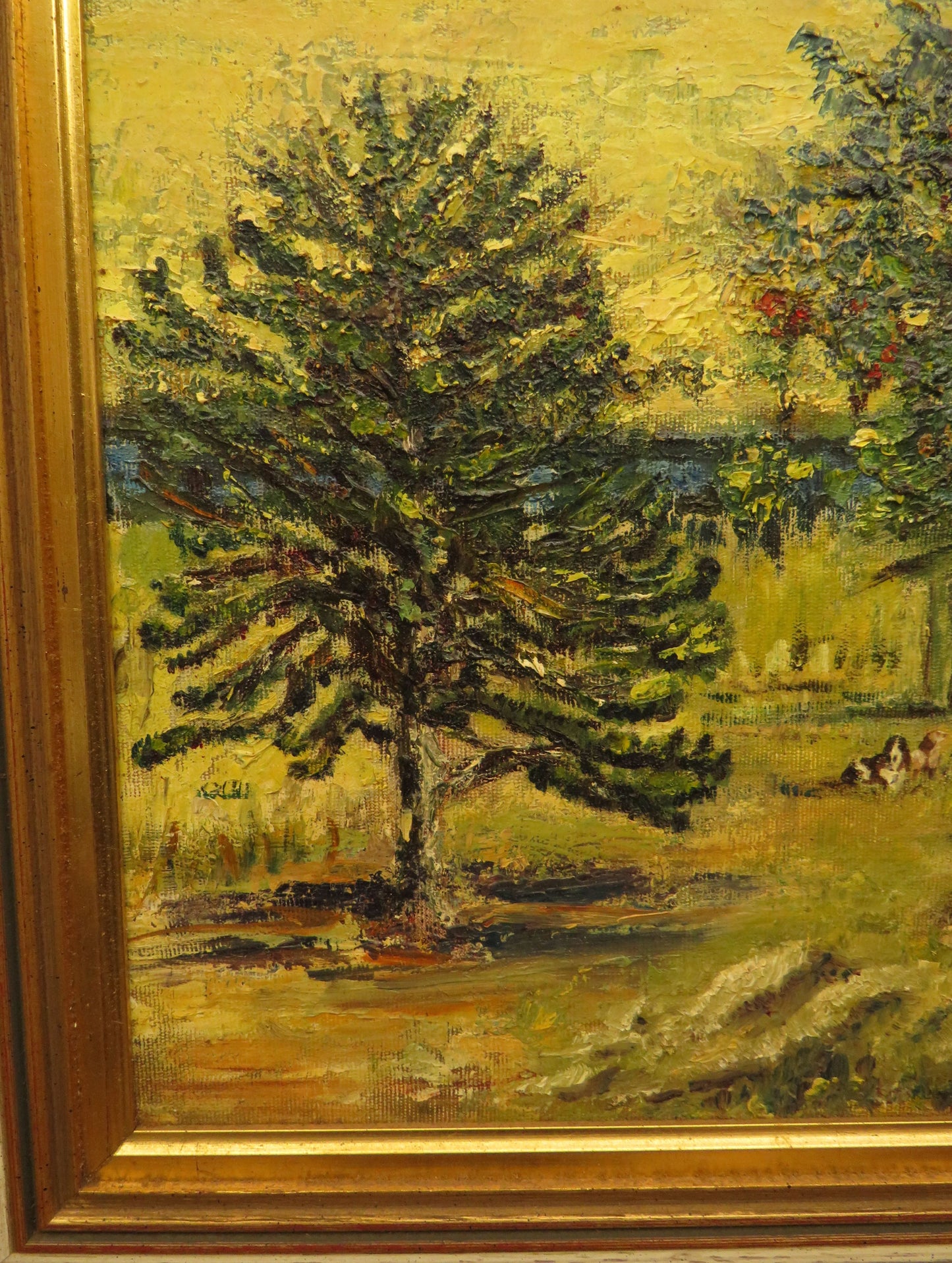 Vintage Framed Oil On Board, Argentina, Provincia del Neuquen, 1989
