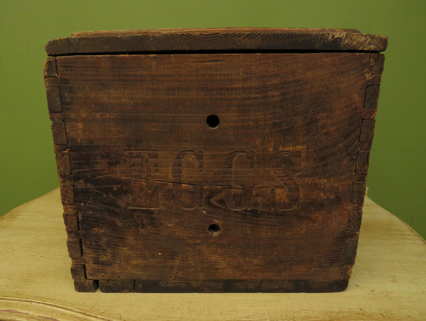 Rare Vintage Wooden 'Ventilator' patented Egg Crate, Dairy Supply Co