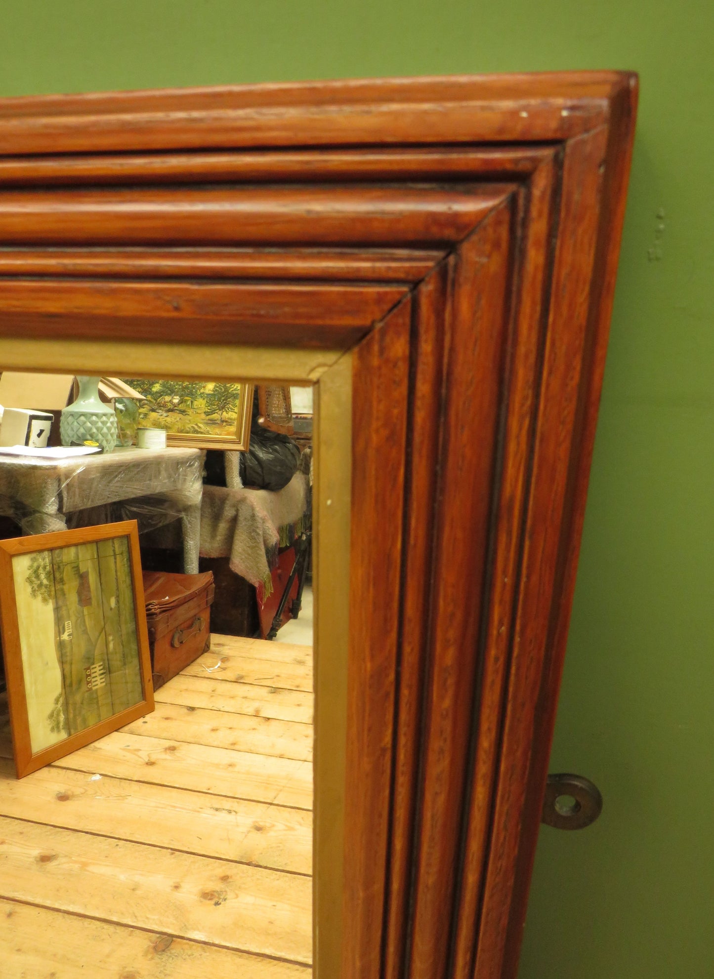 Large Antique Oak GWR Paddington Station Mirror